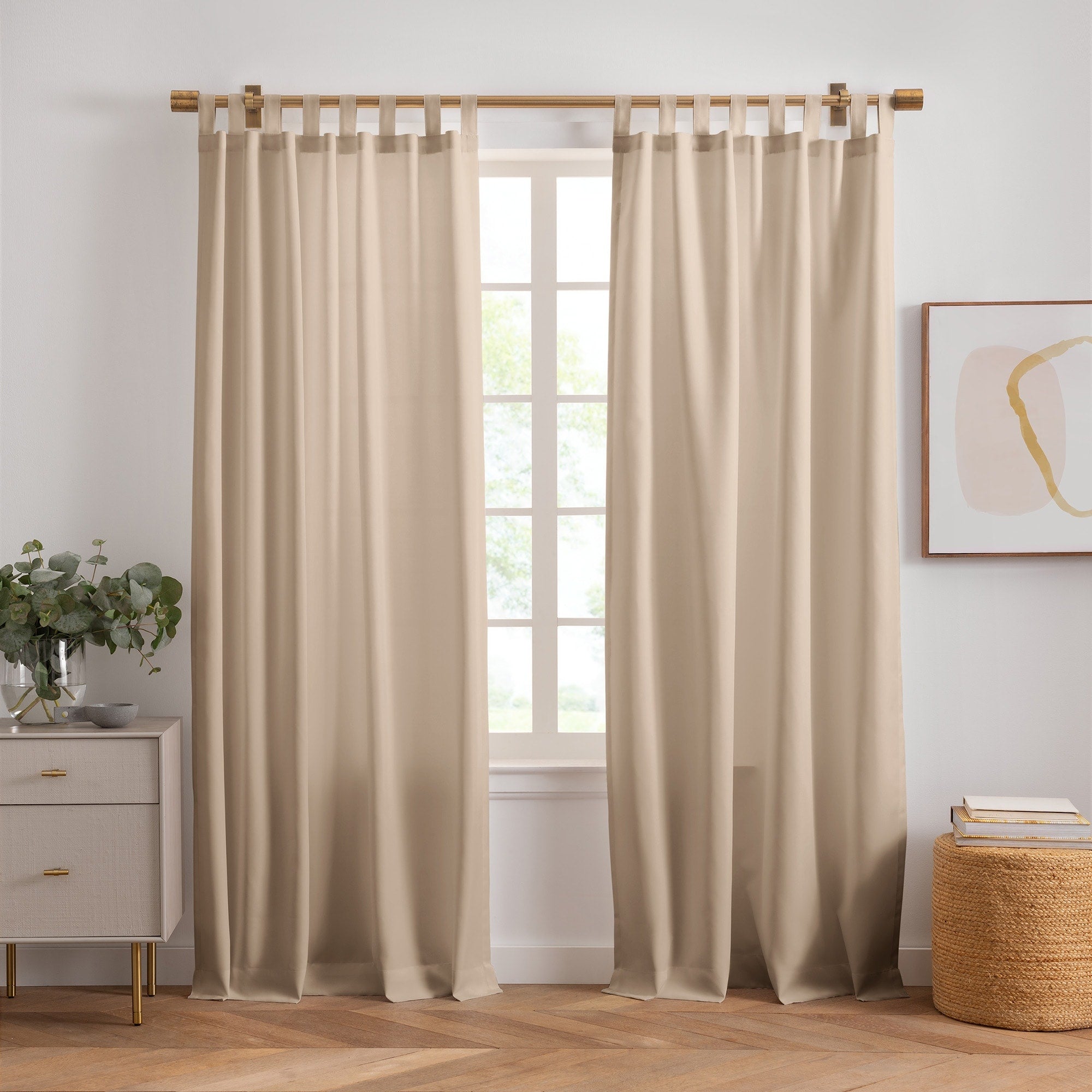 Matine Indoor/Outdoor Tab Top Single Curtain Panel