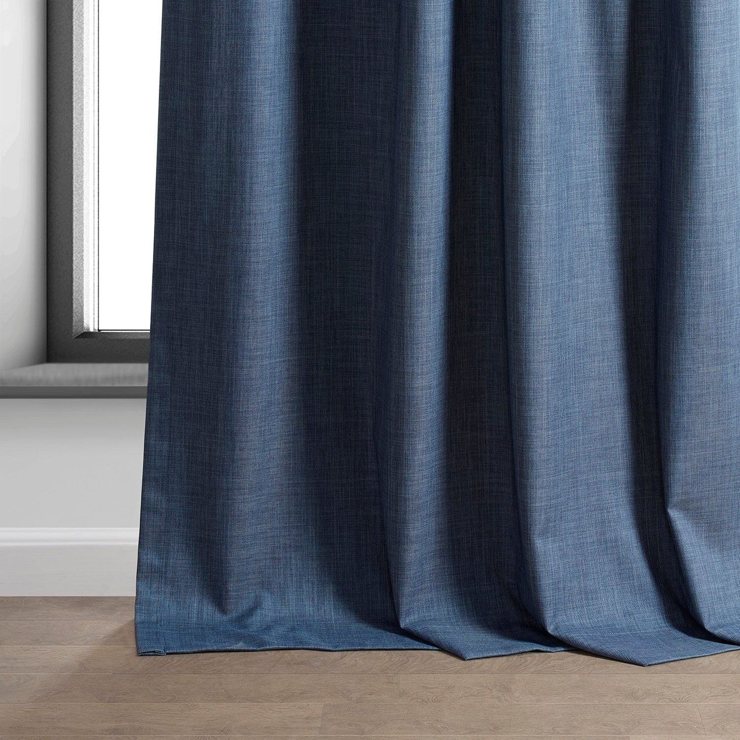 Exclusive Fabrics Performance Linen Luxury Blackout Curtains (1 Panel) - Thermal Insulation, Elegant Blackout Drapery