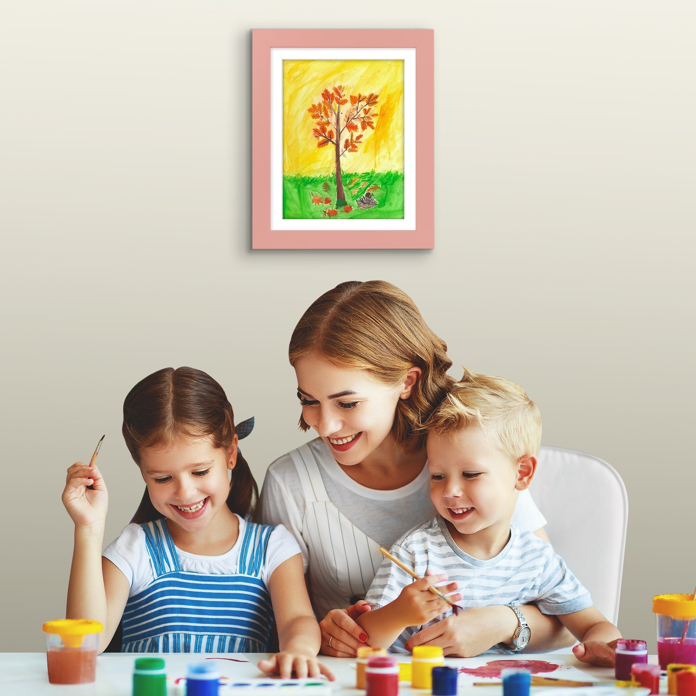 Americanflat 10x12.5 Front-loading Kids Art Frame with Mat