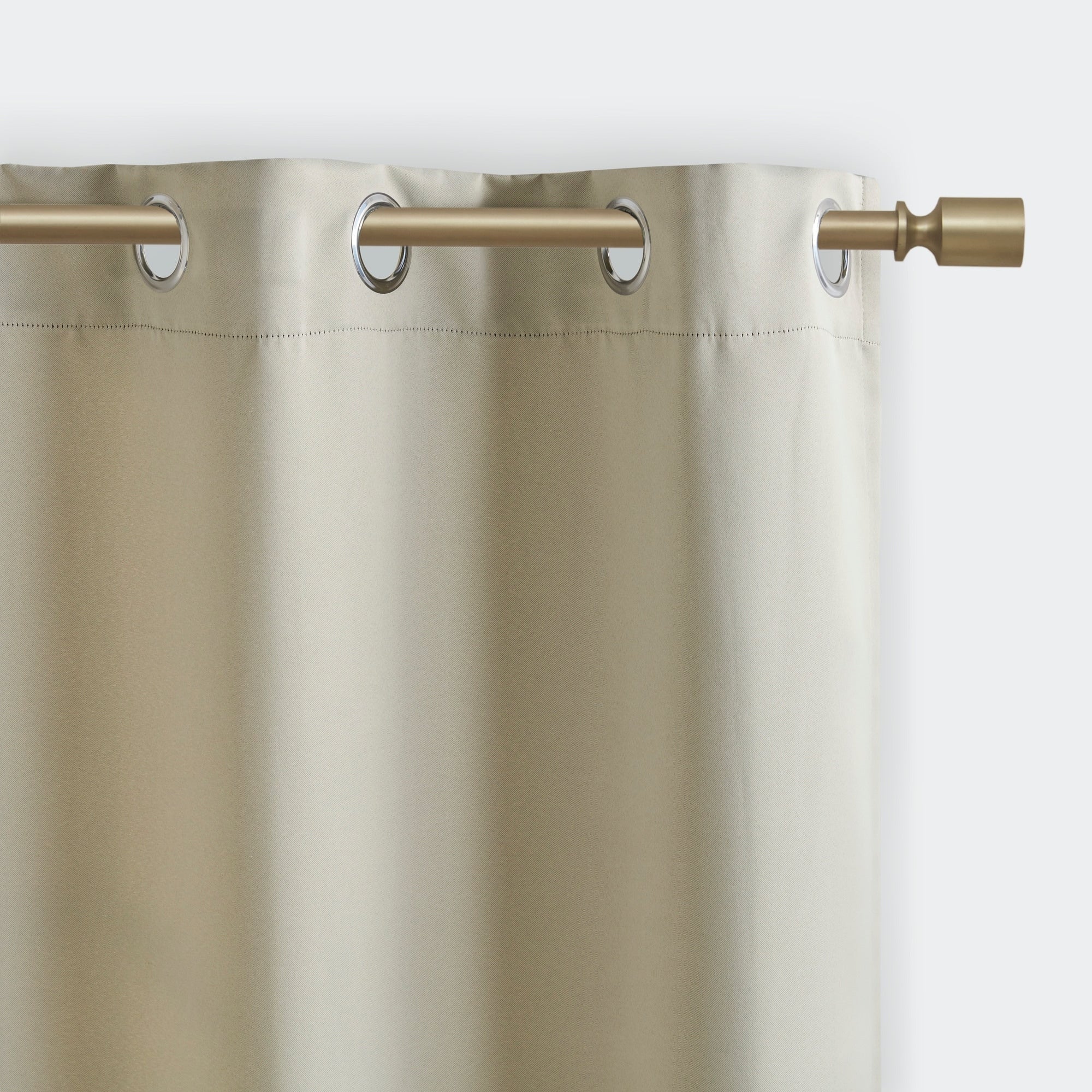 SunSmart Brent Solid Blackout Triple Weave Grommet Top Curtain Panel Pair