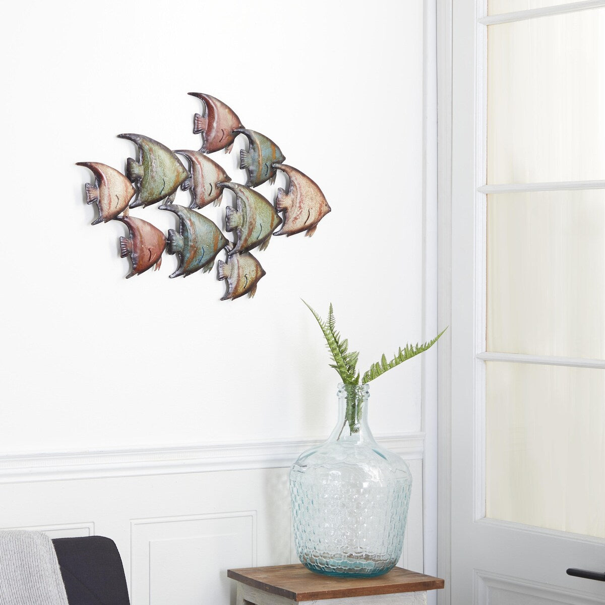 Metal Fish Indoor Outdoor Home Wall Decor - Multi Colored - Roche River Decor