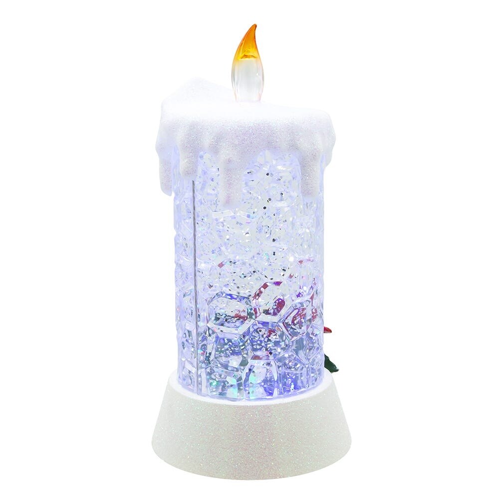 Kurt Adler 8.5-Inch Battery Operated Color Changing LED Lighted Cardinal Candle - White