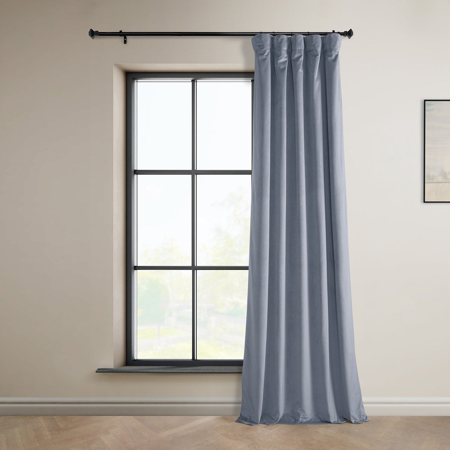 Exclusive Fabrics Heritage Plush Velvet Room Darkening Curtain (1 Panel) - Luxurious Single Drapery for Enhanced Room Darkening