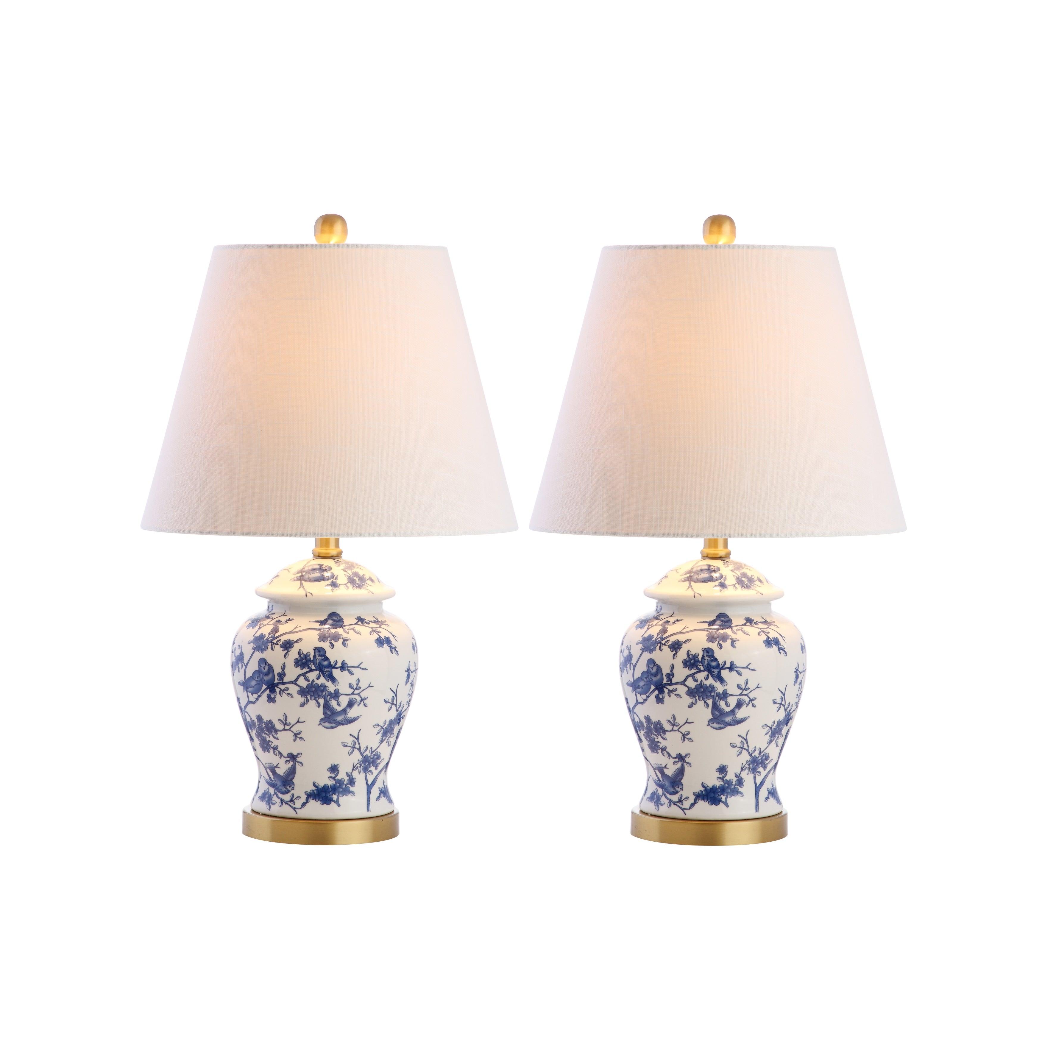 Choi 22 Chinoiserie Table Lamp, Blue/White (Set of 2) by JONATHAN Y