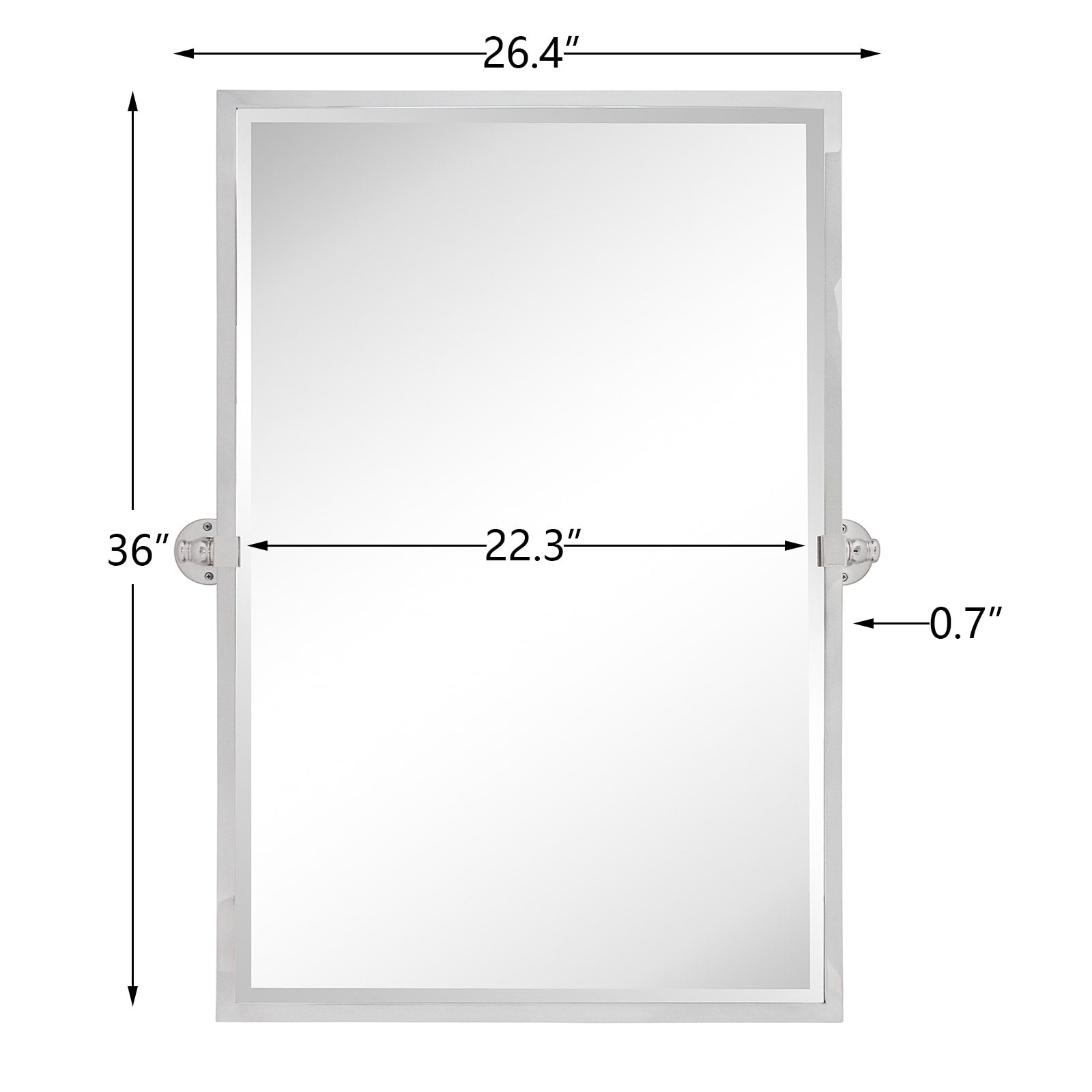 TEHOME Blakley Rectangle Metal Wall Mirror