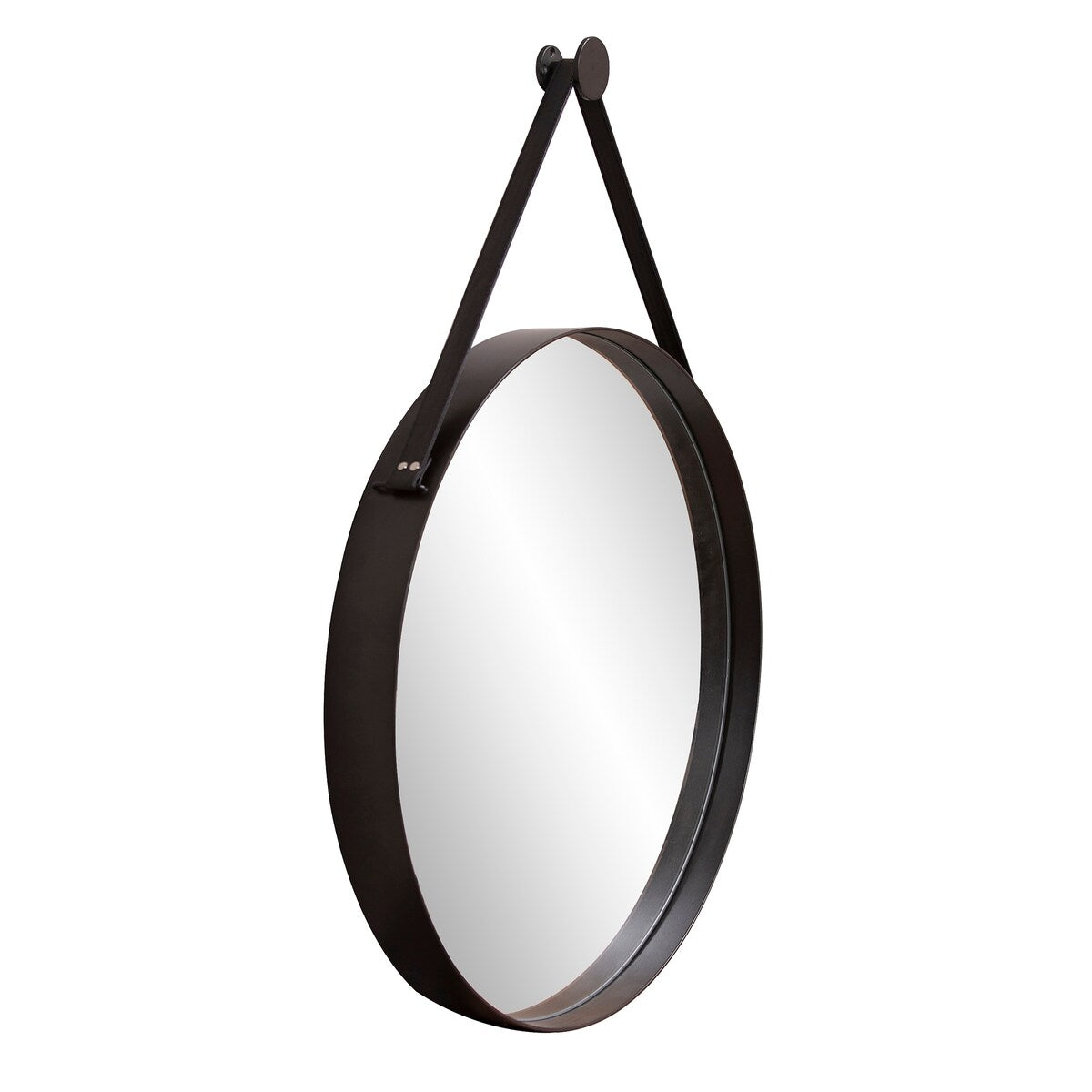 Allan Andrews Huntley Brushed Black Wall Mirror - 30 x 30 x 1.1/4