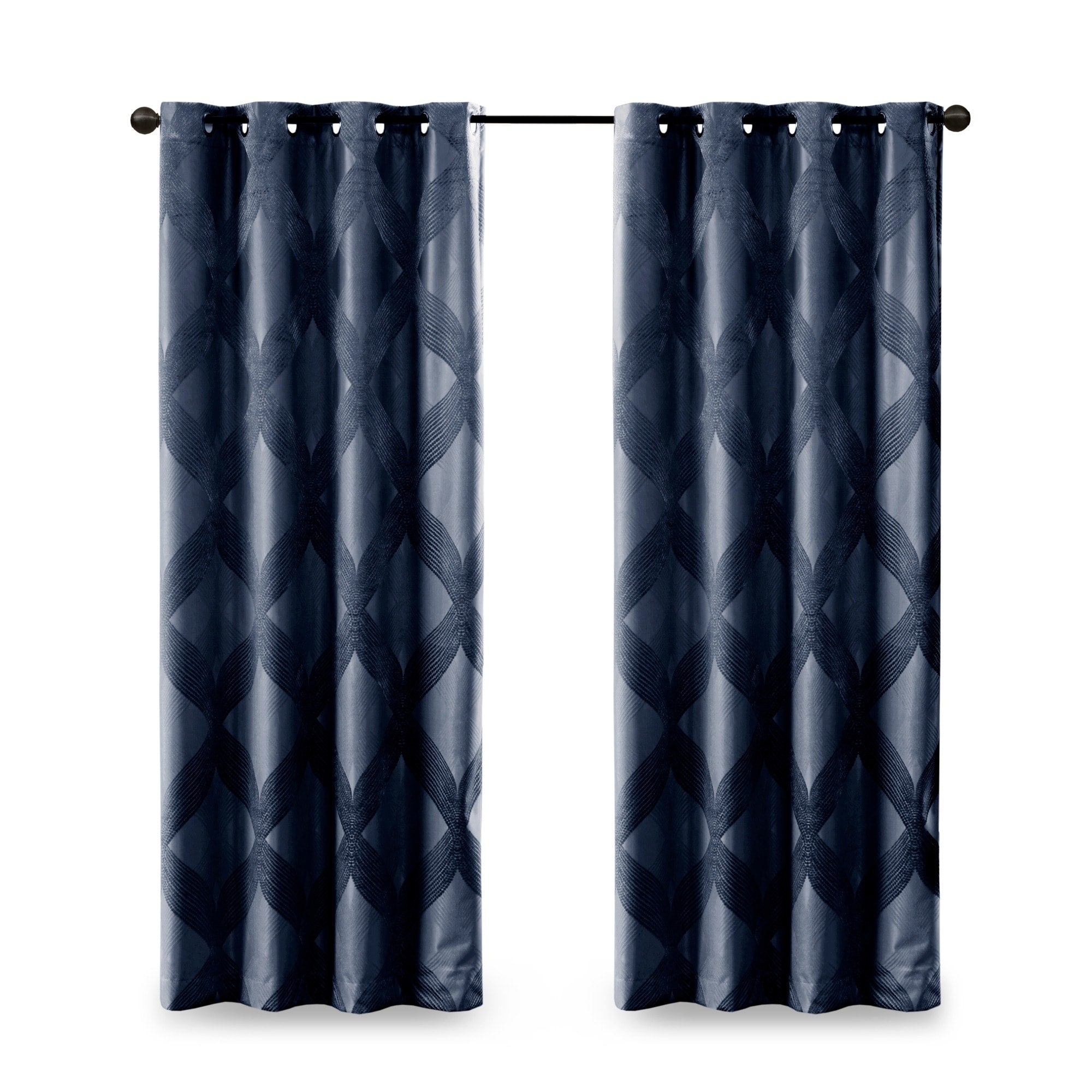 SunSmart Abel Ogee Knitted Jacquard Total Blackout Curtain Panel