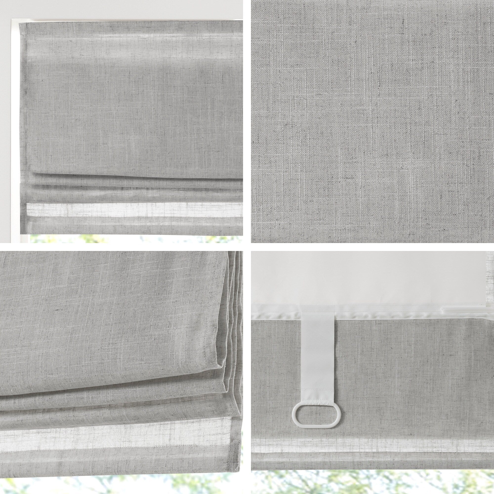 Madison Park Suvi Linen Blend Light Filtering Cordless Roman Shade