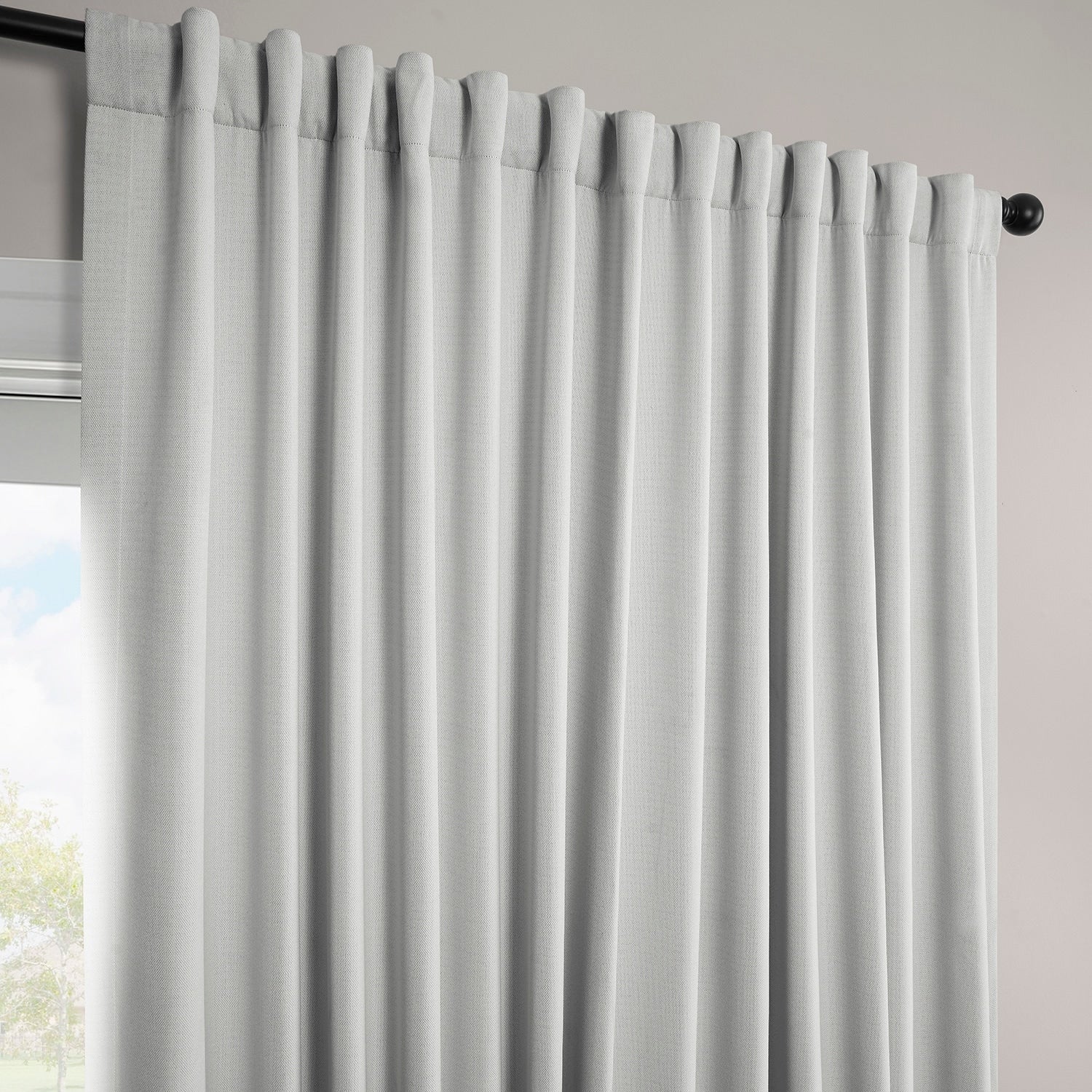 Exclusive Fabrics Faux Linen Extra Wide Room Darkening Curtains (1 Panel)