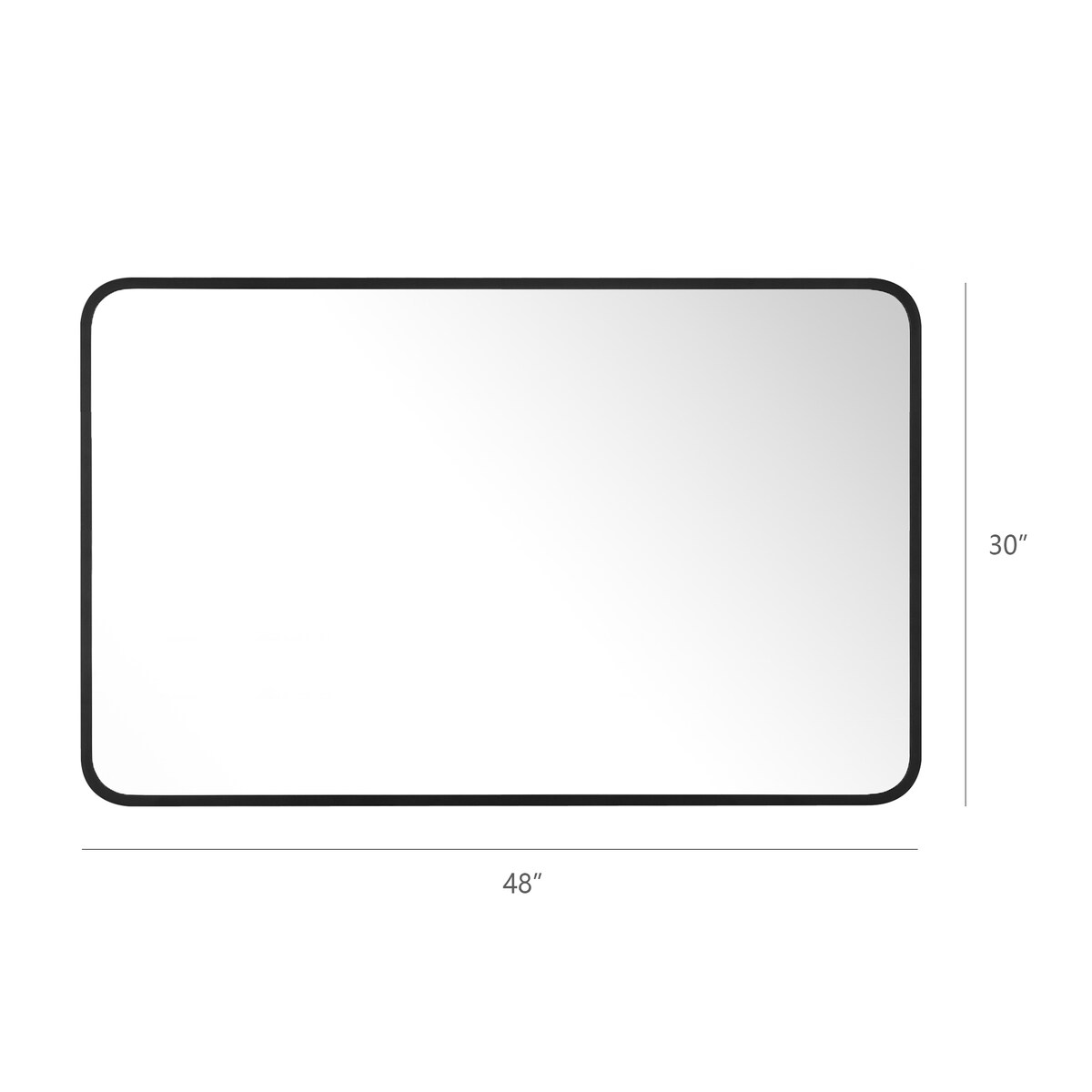 Rounded Rectangular Metal Framed Bathroom Vanity Mirror