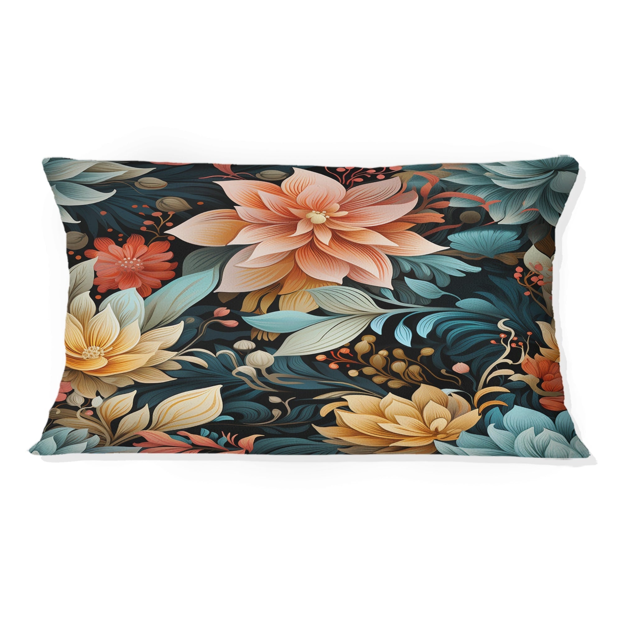 Designart Ultramodern Botanics Floral Pattern III Floral Printed Throw Pillow