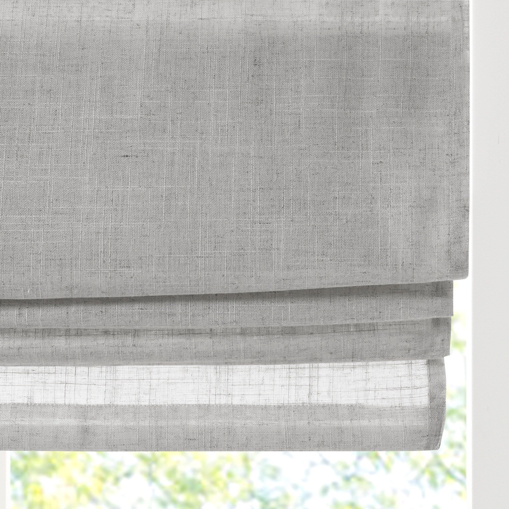 Madison Park Suvi Linen Blend Light Filtering Cordless Roman Shade