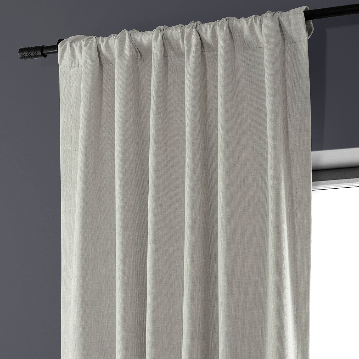 Exclusive Fabrics Performance Linen Luxury Blackout Curtains (1 Panel) - Thermal Insulation, Elegant Blackout Drapery