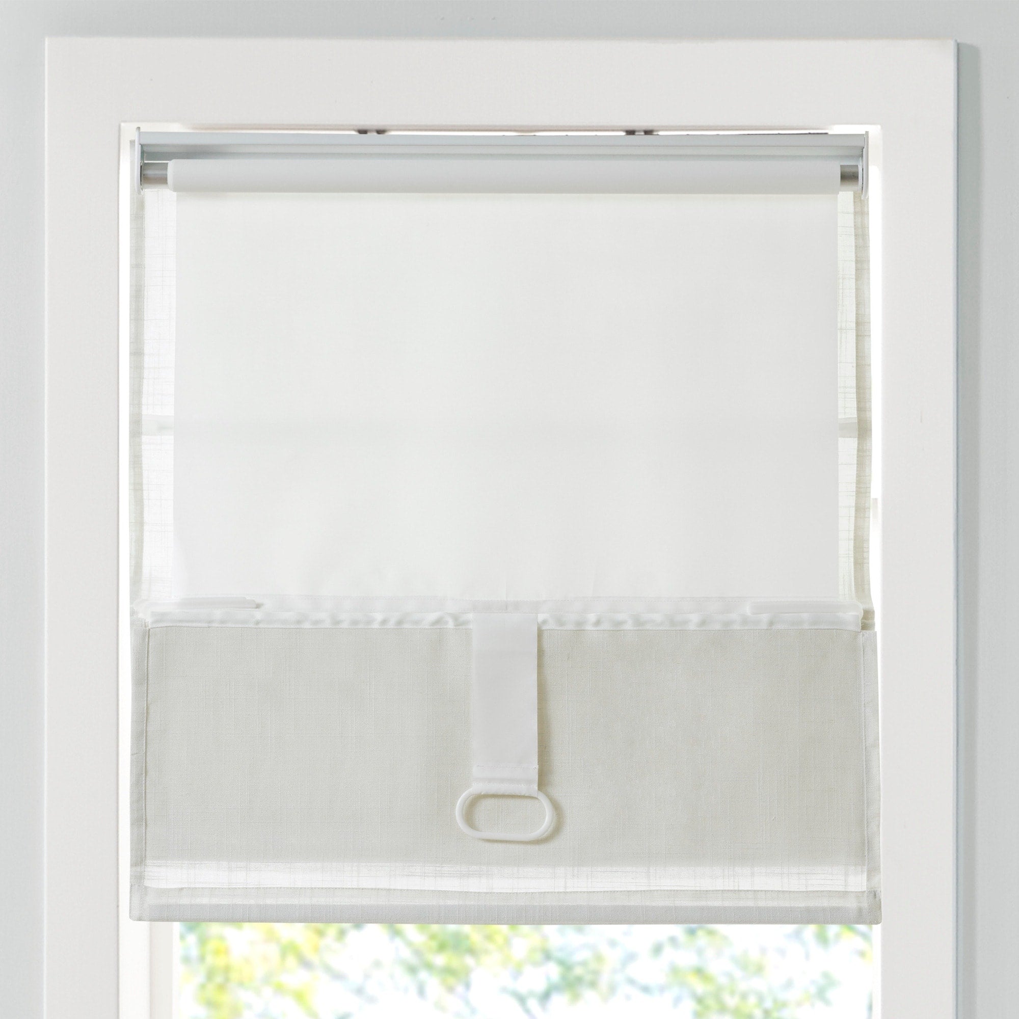 Madison Park Suvi Linen Blend Light Filtering Cordless Roman Shade