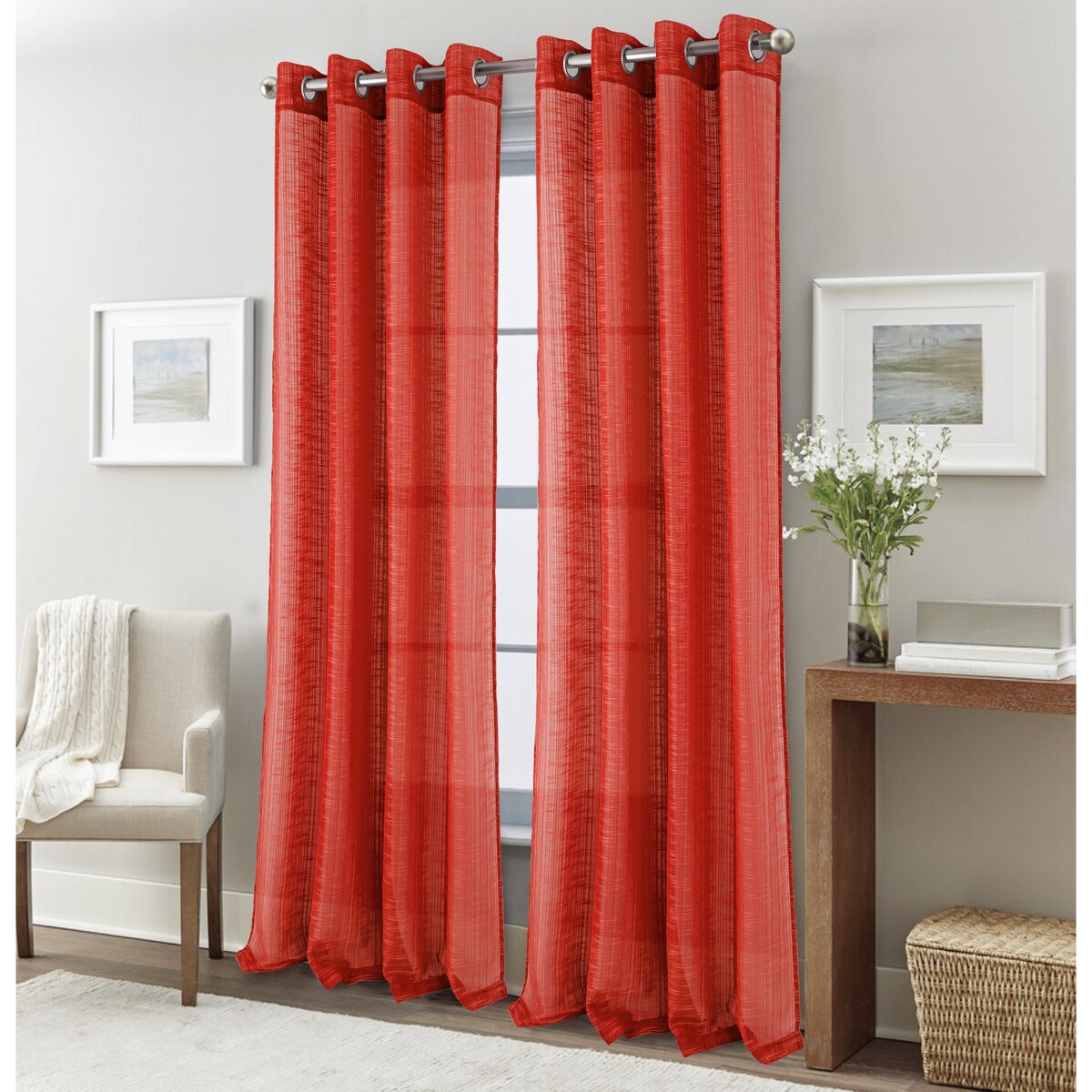 Dexter Linen Texture Window Curtain Panel