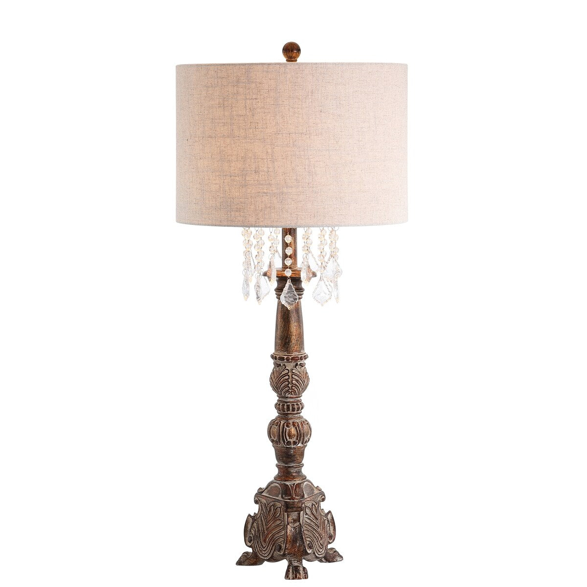 Regent 33.5 Resin/Acrylic LED Table Lamp, Antique Brown by JONATHAN Y