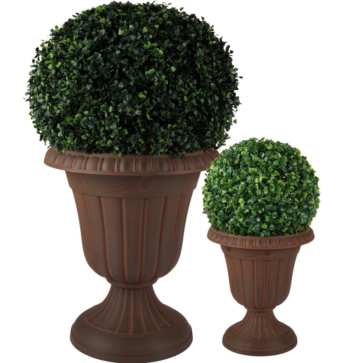 Pure Garden Large and Small Outdoor Urn Planter 2-Pack - Pack of 2