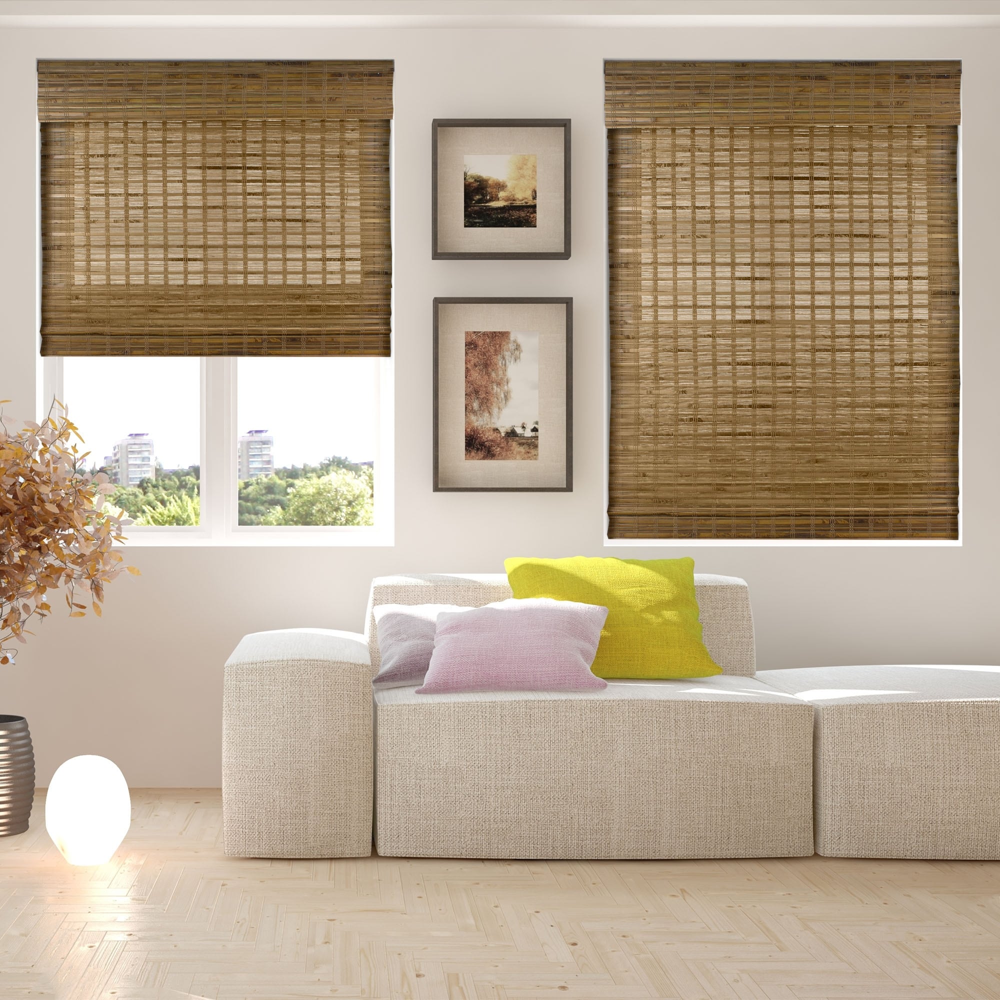 Arlo Blinds Dali Native Bamboo Roman Shades