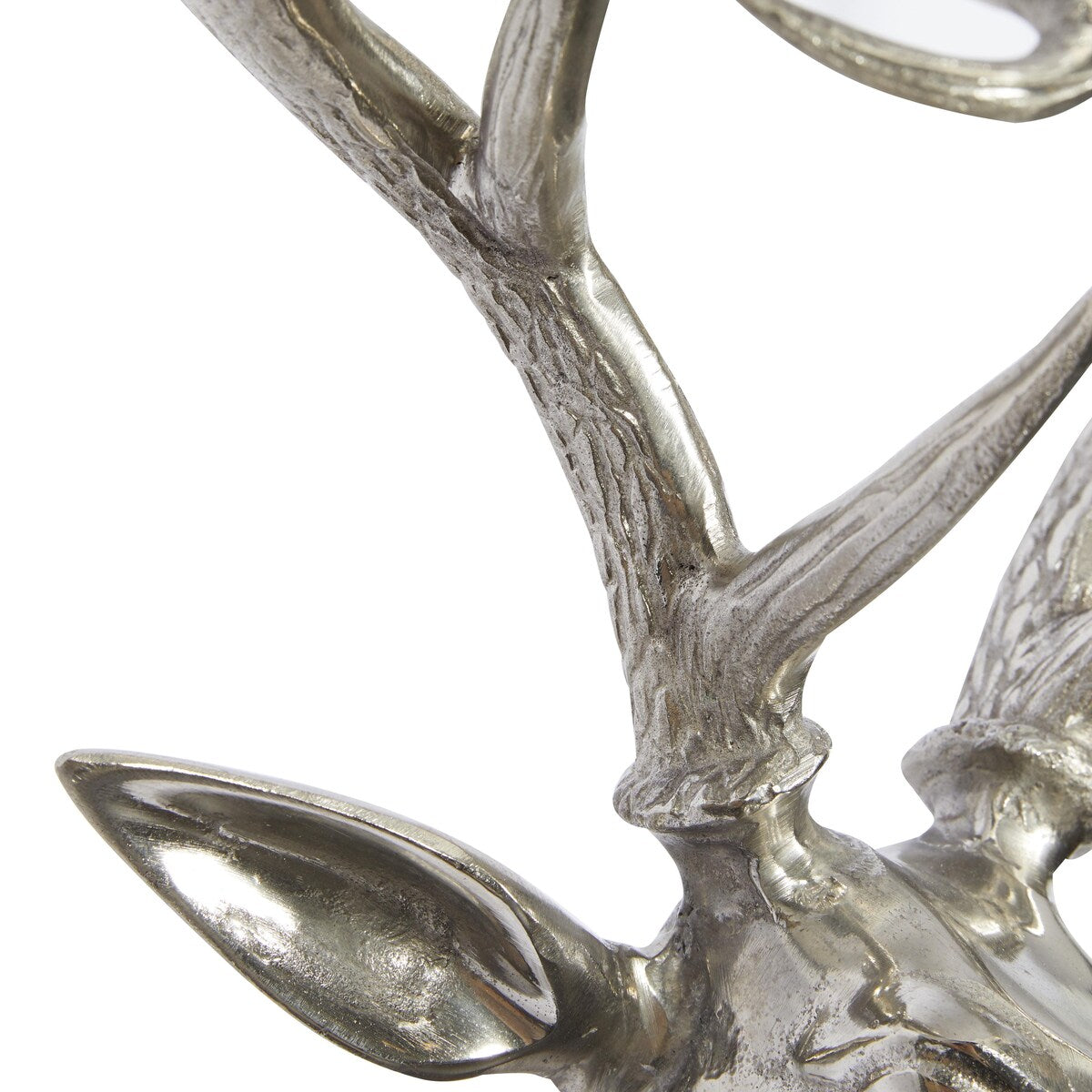 Aluminum Metal Deer Head Home Wall Decor - Silver - Roche River Decor