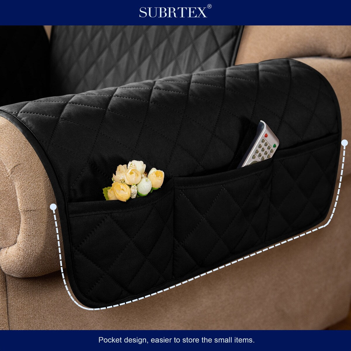 Subrtex XL Sofa Reversible Couch Cover Quilted Slipcover Furniture Protector