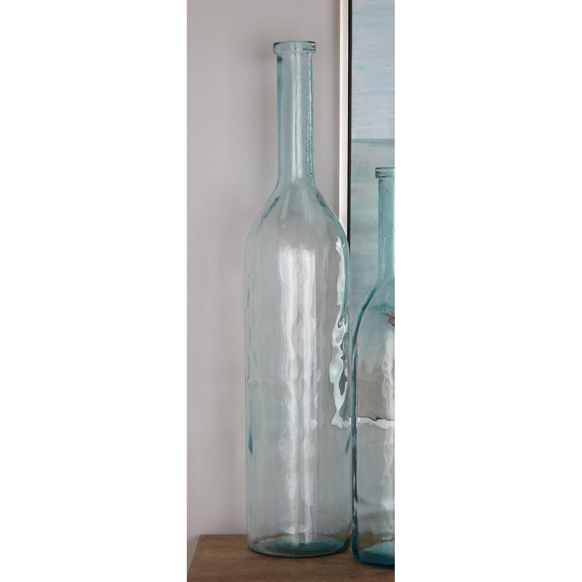 Recycled Glass Handmade Spanish Decorative Vase - Clear, Blue or Teal - Roche River Decor