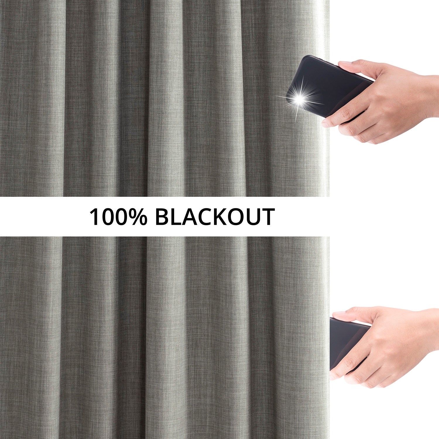 Exclusive Fabrics Performance Linen Luxury Blackout Curtains (1 Panel) - Thermal Insulation, Elegant Blackout Drapery