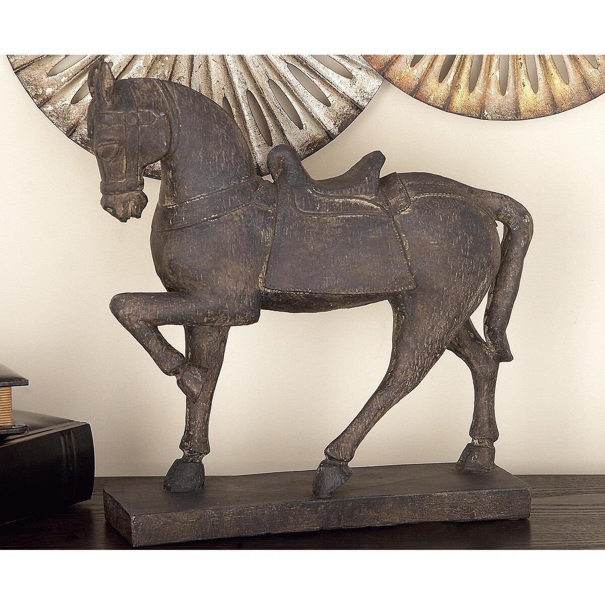 Polystone Horse Decorative Sculpture - Brown - Roche River Decor