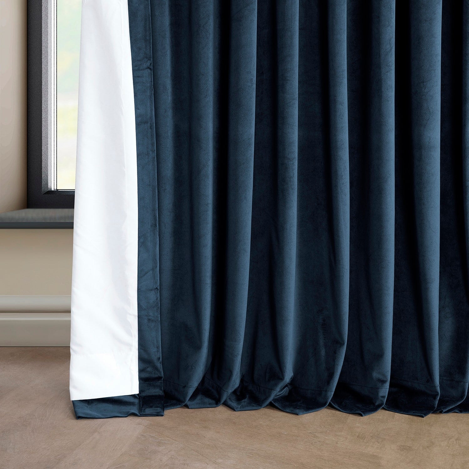 Exclusive Fabrics Heritage Plush Velvet Room Darkening Curtain (1 Panel) - Luxurious Single Drapery for Enhanced Room Darkening