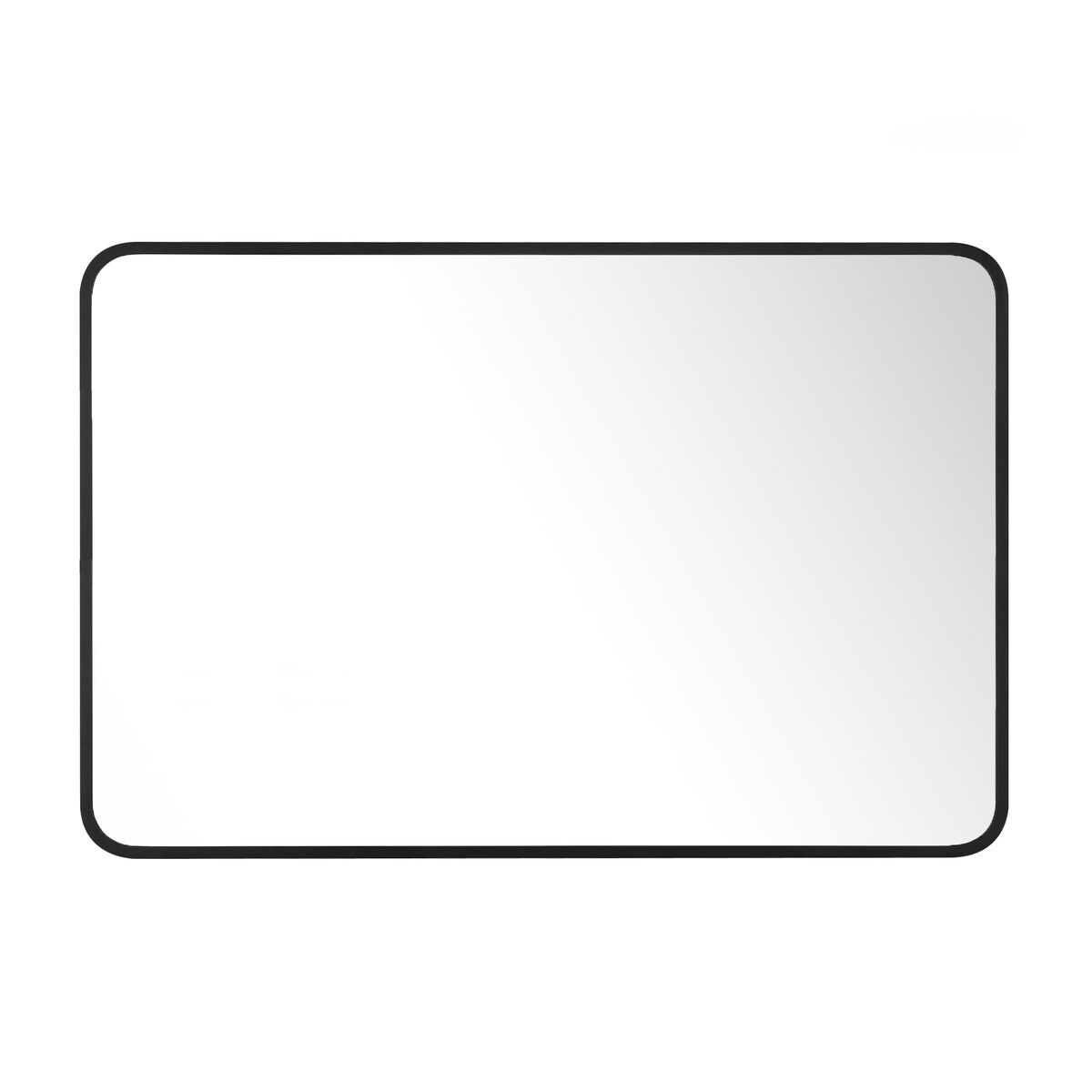 Rounded Rectangular Metal Framed Bathroom Vanity Mirror