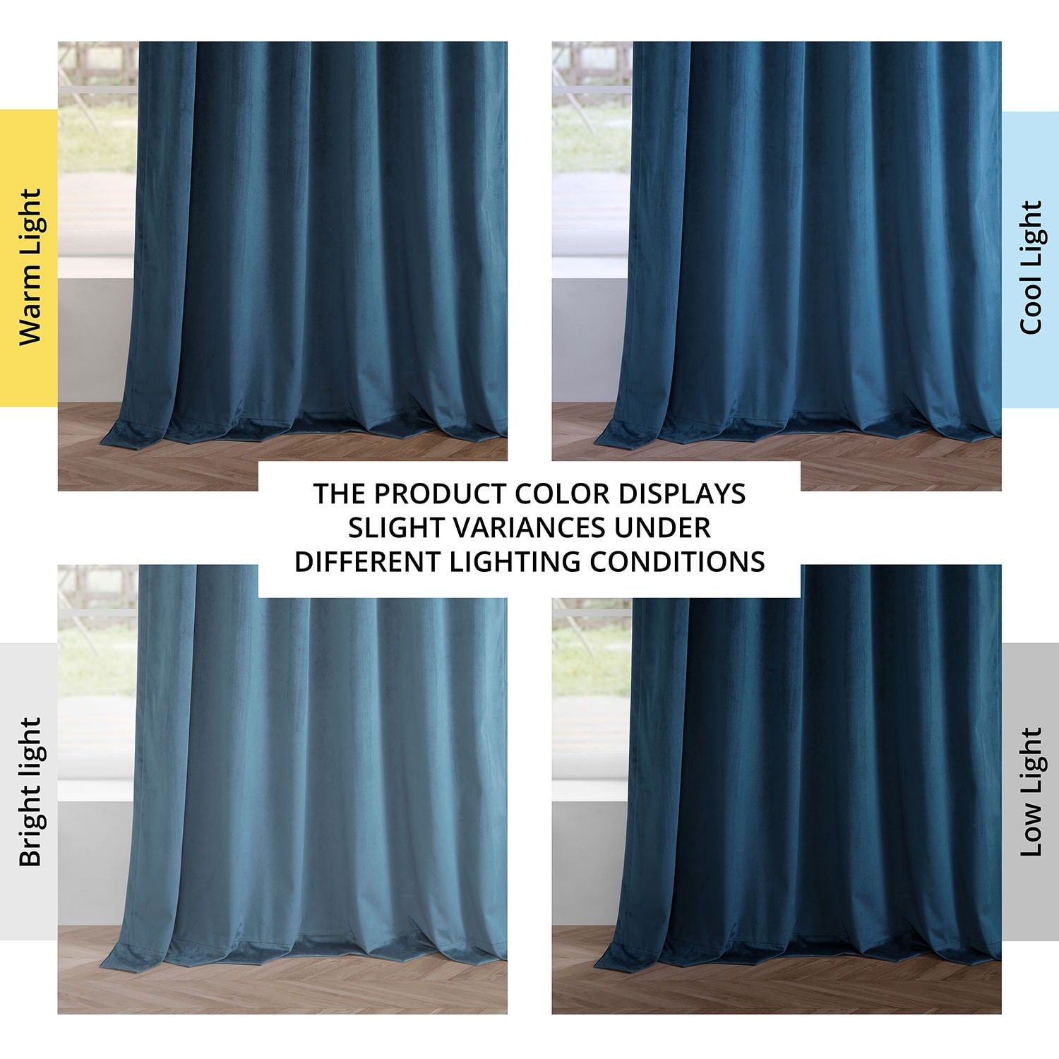 Exclusive Fabrics Simply Velvet Room Darkening Curtains 2 Panels Set - Velvet Window Curtains for Living Room & Bedroom