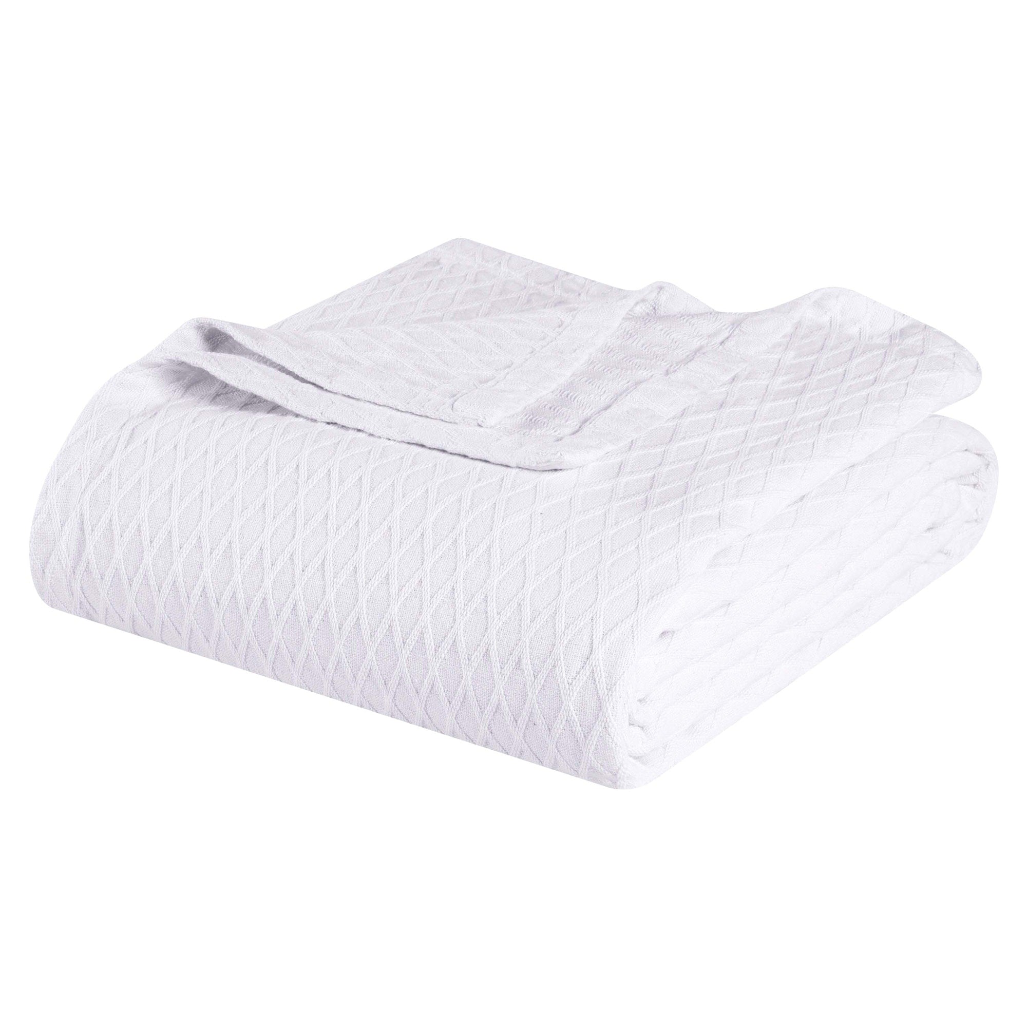 Superior Diamond Weave All-Season Bedding Cotton Blanket