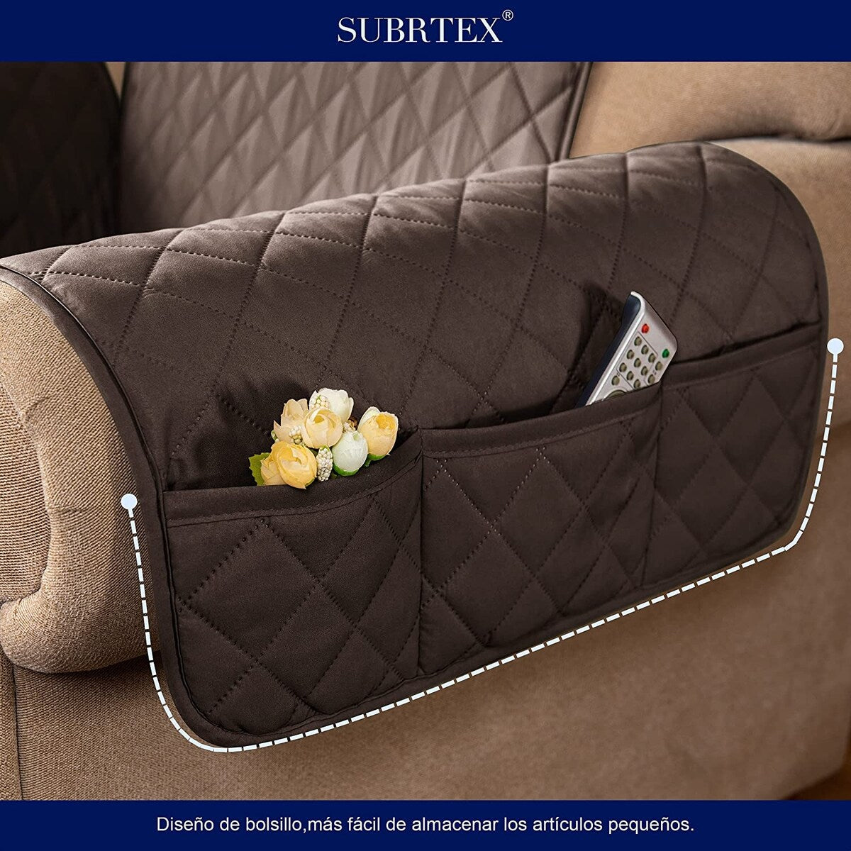 Subrtex Loveseat Reversible Couch Cover Quilted Slipcover Furniture Protector