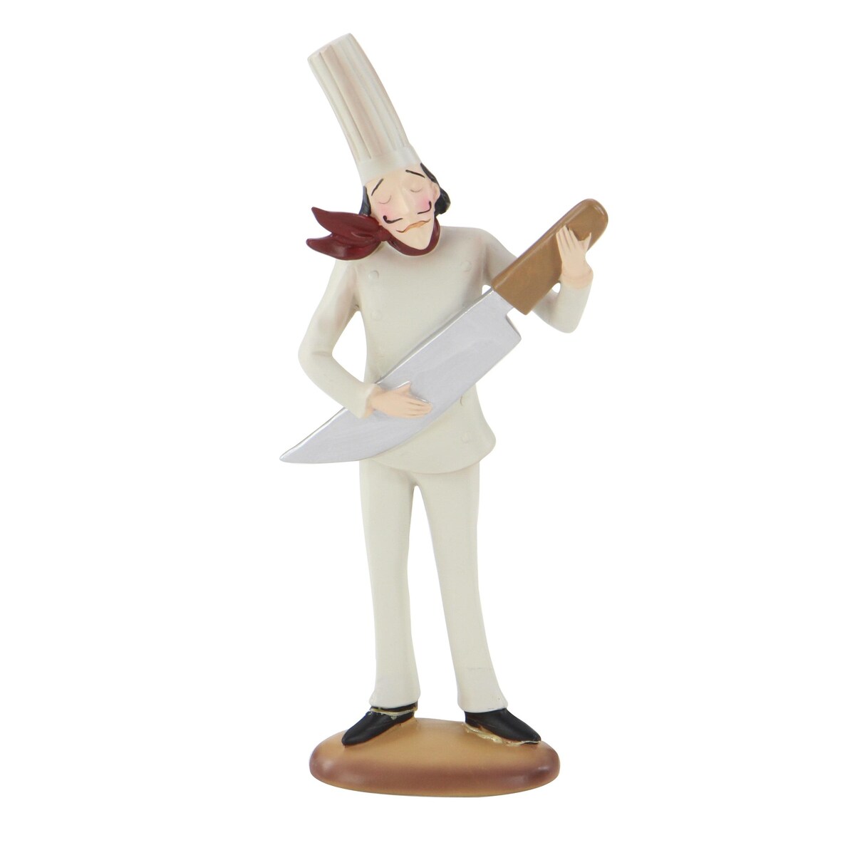 Polystone Chef Decorative Sculpture with Musical Instruments - Set of 3 White - Roche River Decor