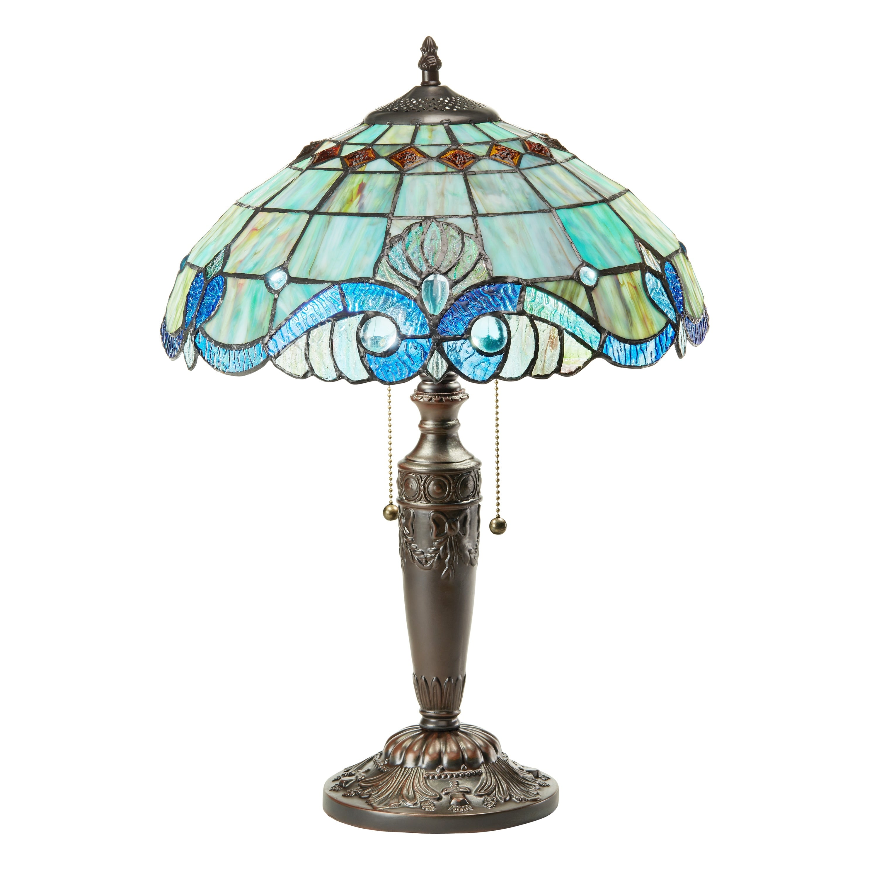 Gracewood Hollow Asdreni 20-inch Stained Glass Tiffany Lamp - 14L x 14W x 20.25H