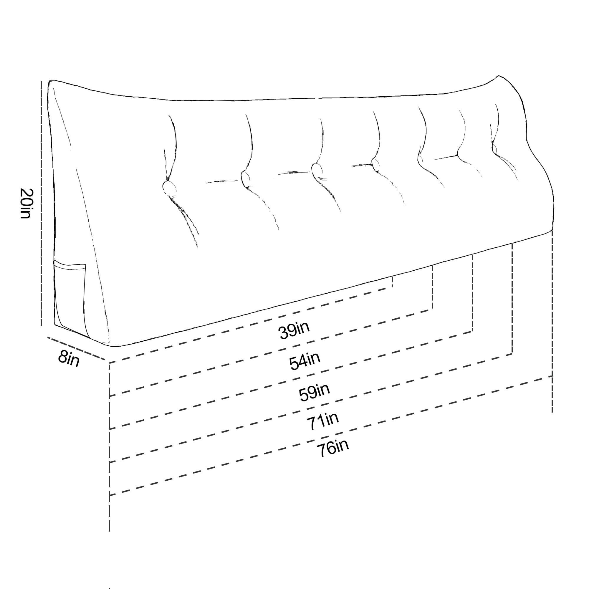 WOWMAX Bed Rest Wedge Reading Pillow Headboard Back Support Cushion