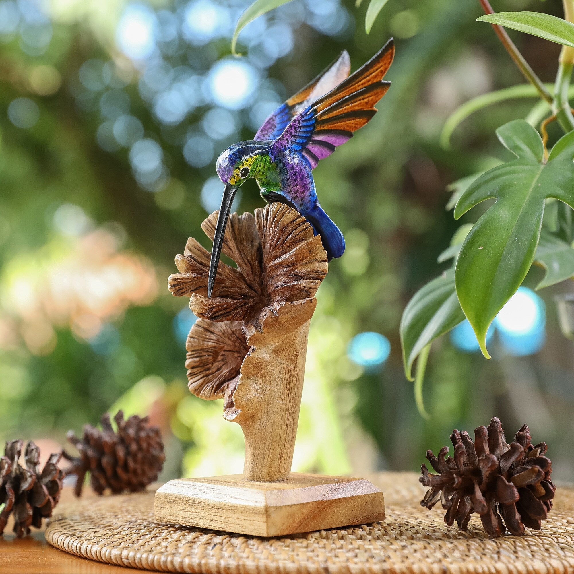 Novica Handmade Divine Bird Wood Sculpture