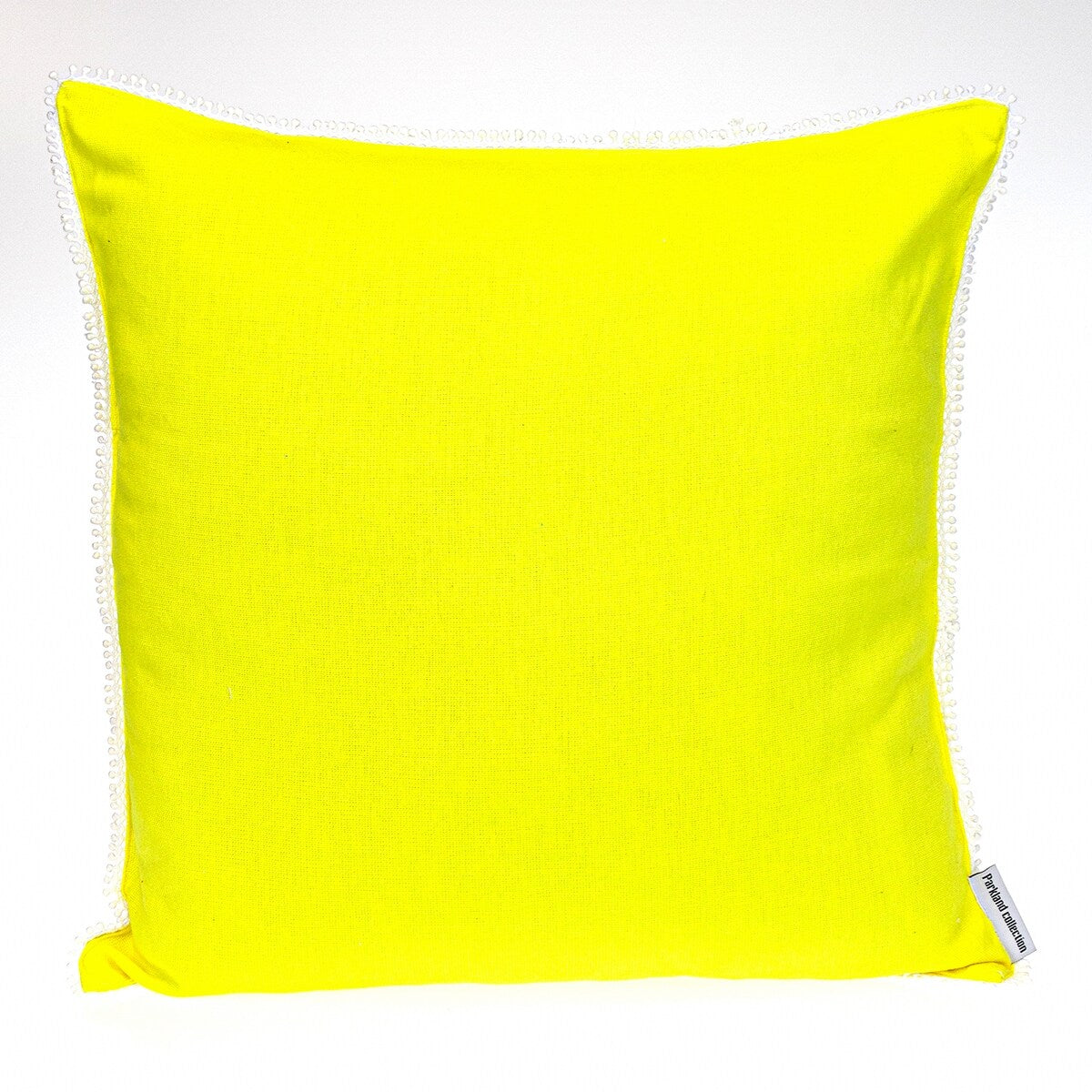 Parkland Collection Transitional Solid Yellow Square 20 x 20 Pillow