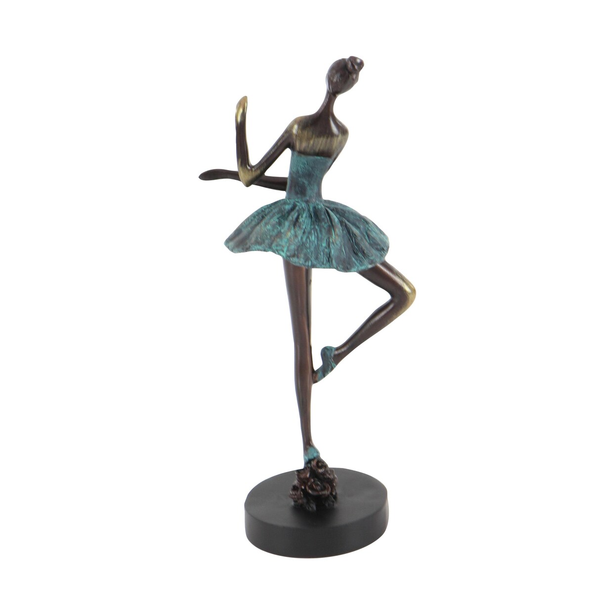 Polystone Dancer Decorative Sculpture - Set of 3 Teal - Roche River Decor