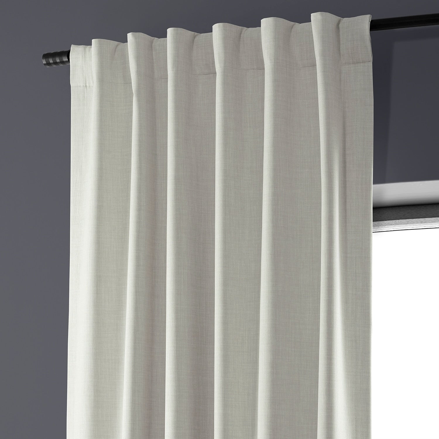 Exclusive Fabrics Performance Linen Luxury Blackout Curtains (1 Panel) - Thermal Insulation, Elegant Blackout Drapery