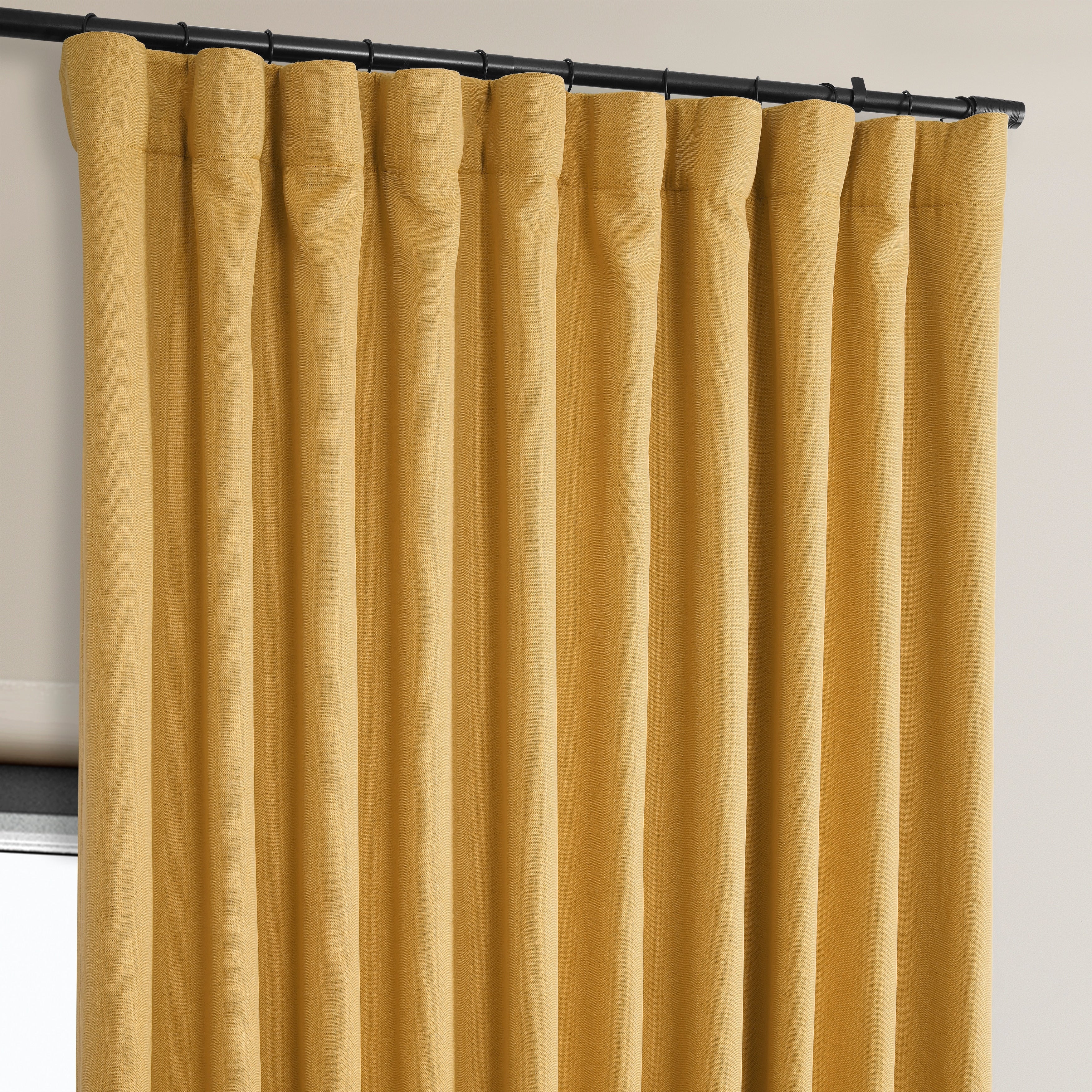 Exclusive Fabrics Faux Linen Extra Wide Room Darkening Curtains (1 Panel)