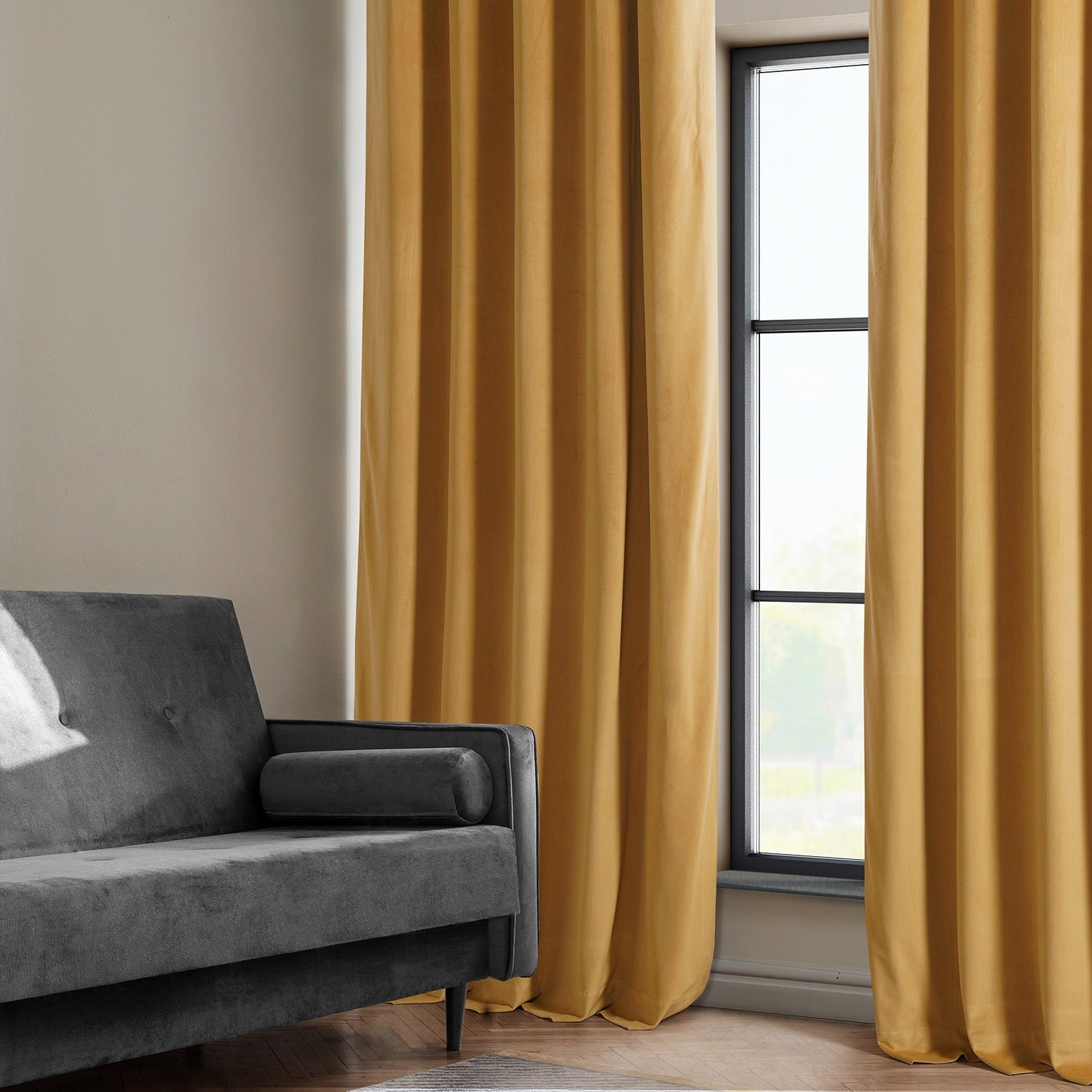 Exclusive Fabrics Heritage Plush Velvet Room Darkening Curtain (1 Panel) - Luxurious Single Drapery for Enhanced Room Darkening