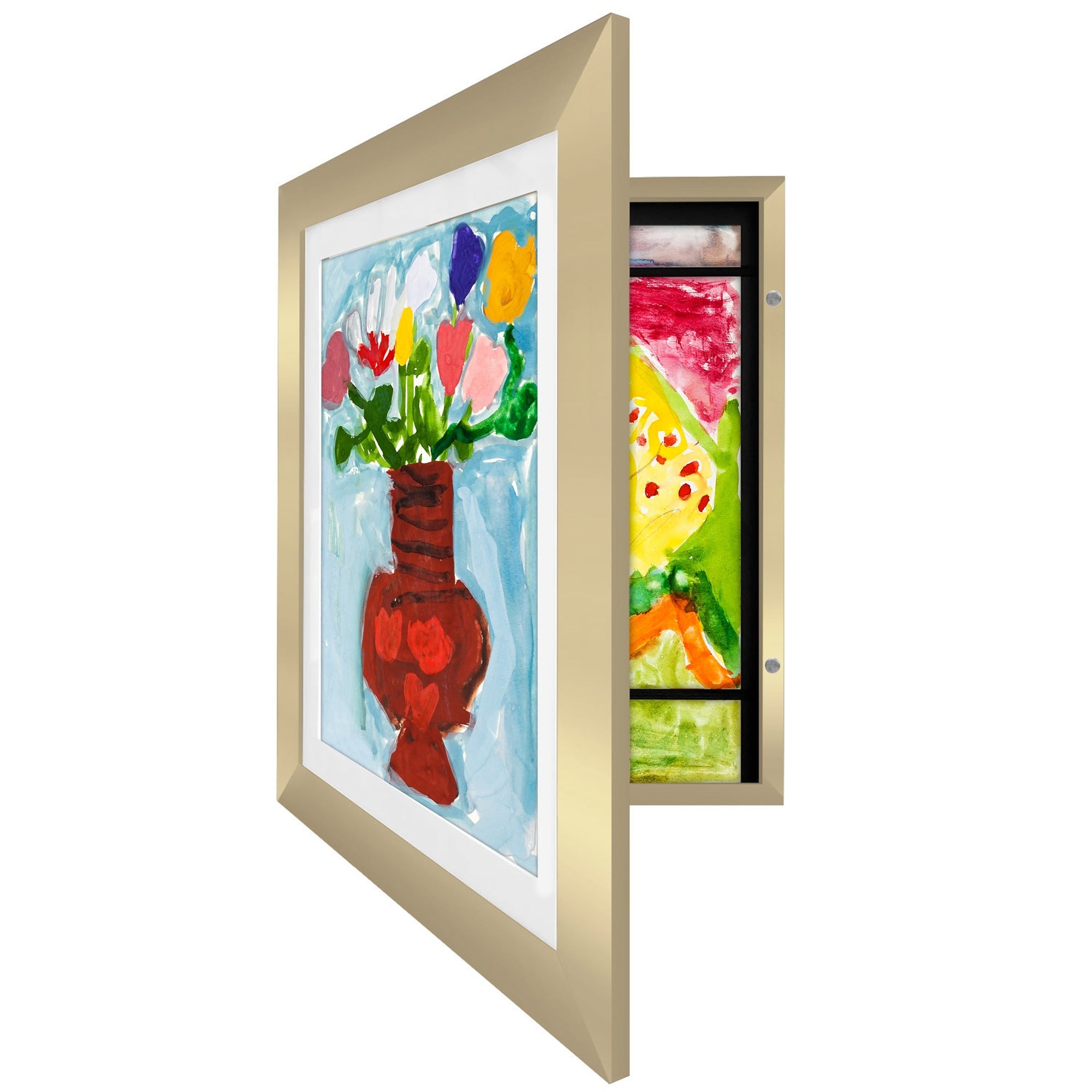 Americanflat 10x12.5 Front-loading Kids Art Frame with Mat