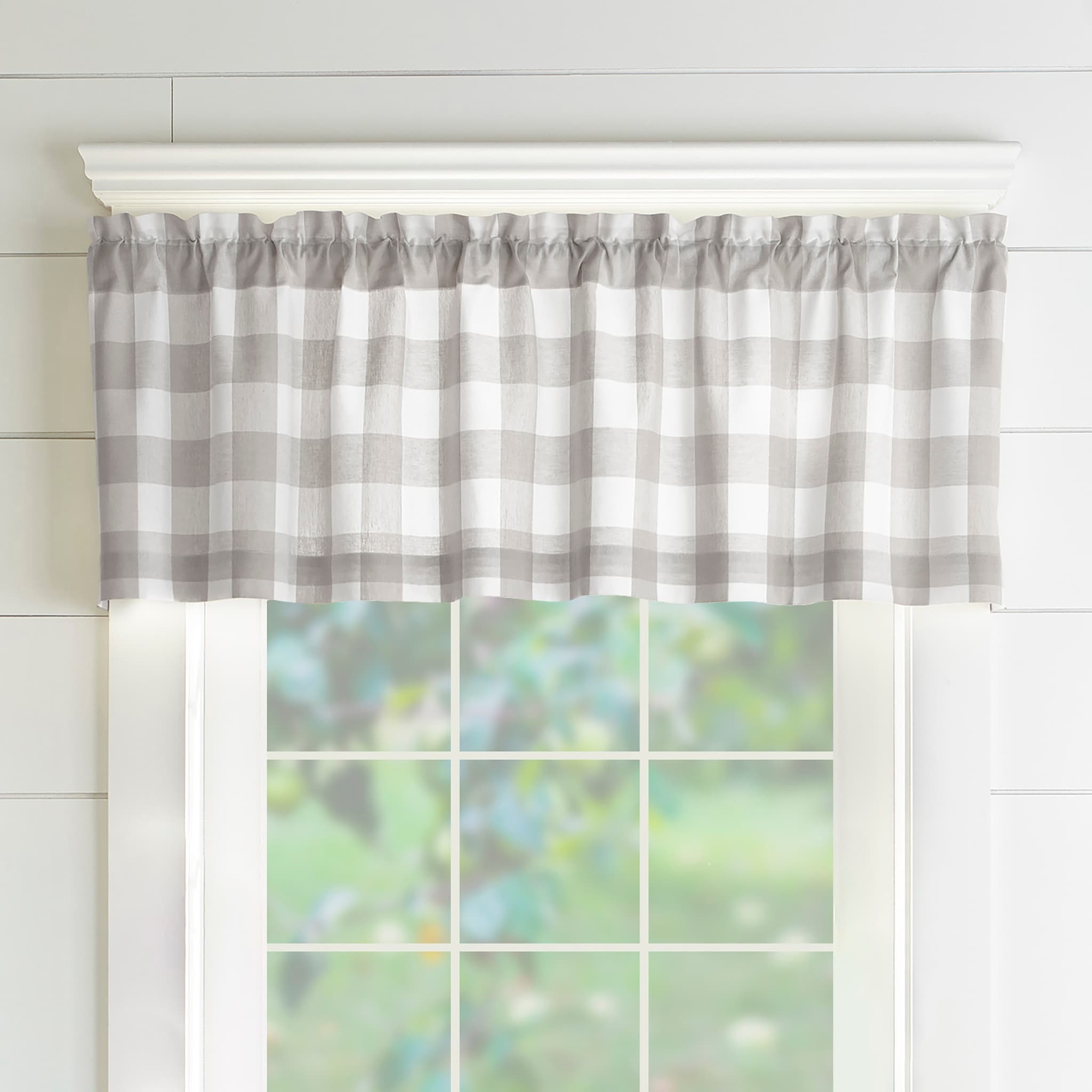 The Gray Barn Emily Gulch Buffalo Check Kitchen Curtain Valance - 60 W x15 L