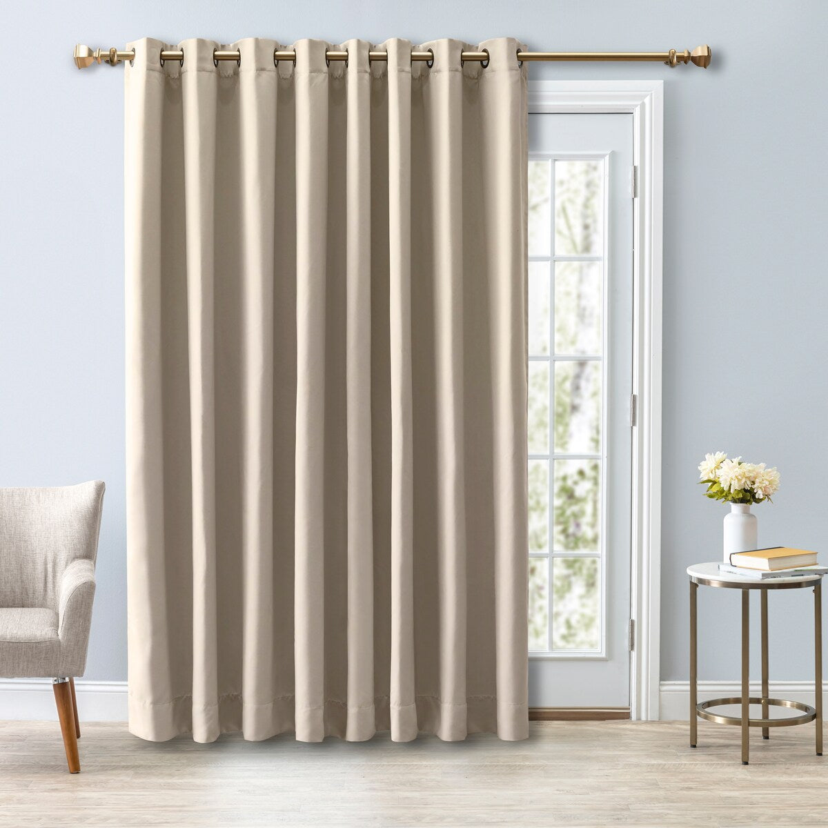 Ultimate Blackout Grommet Top Patio Curtain Panel - 112 Wide