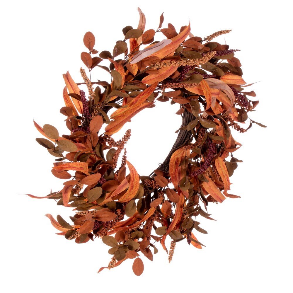 Vickerman 22 Artificial Autumn Berry and Foliage Wreath