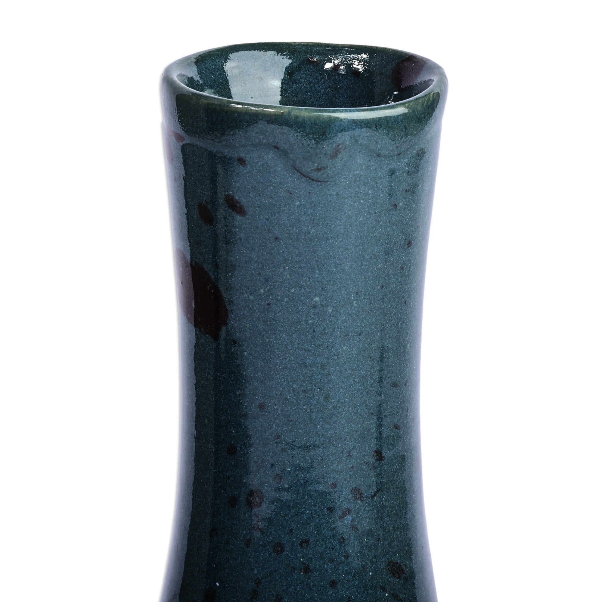 Novica Handmade Tranquil Teal Ceramic Vase