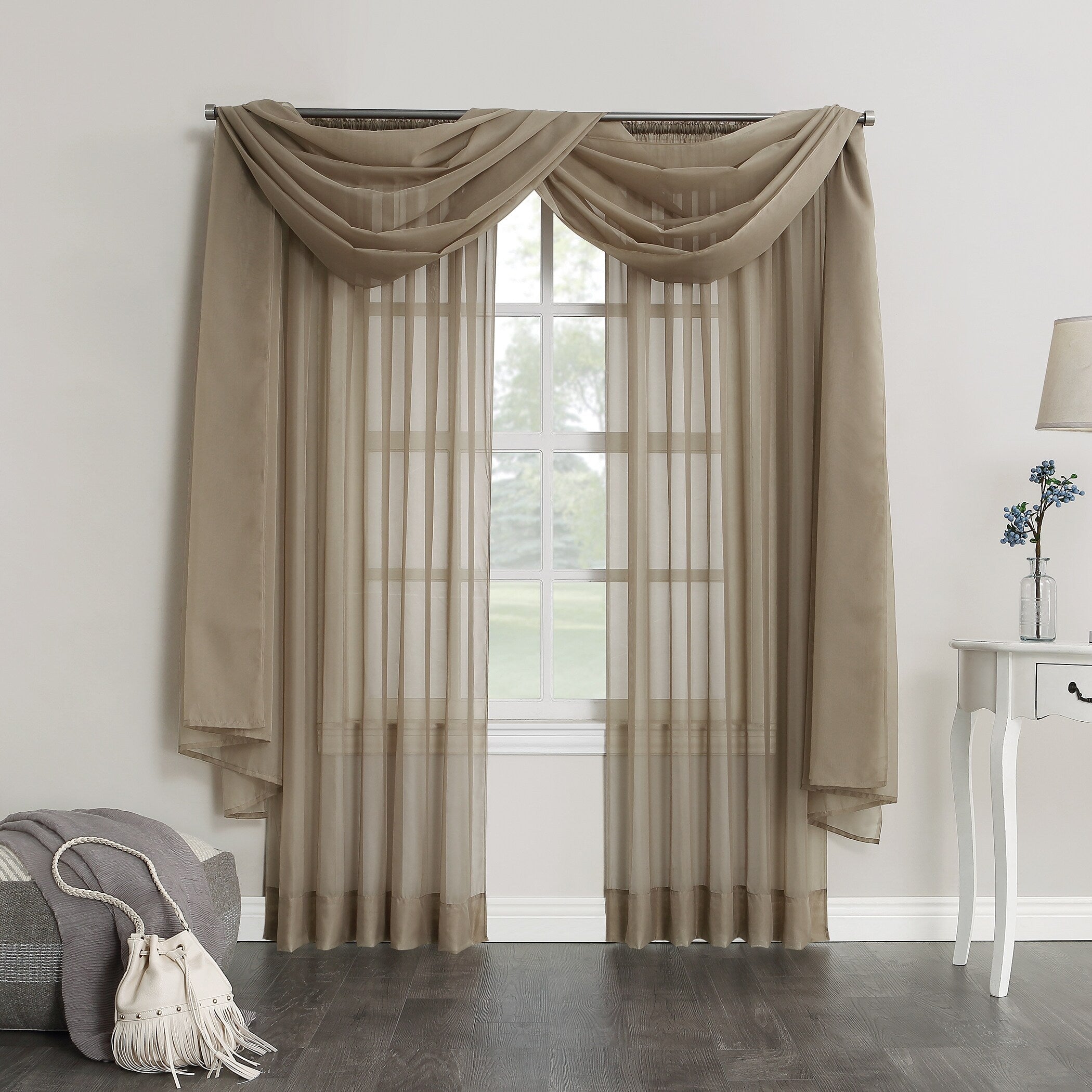 No. 918 Emily Voile Sheer Rod Pocket 1-Piece Curtain Panel, Single Panel