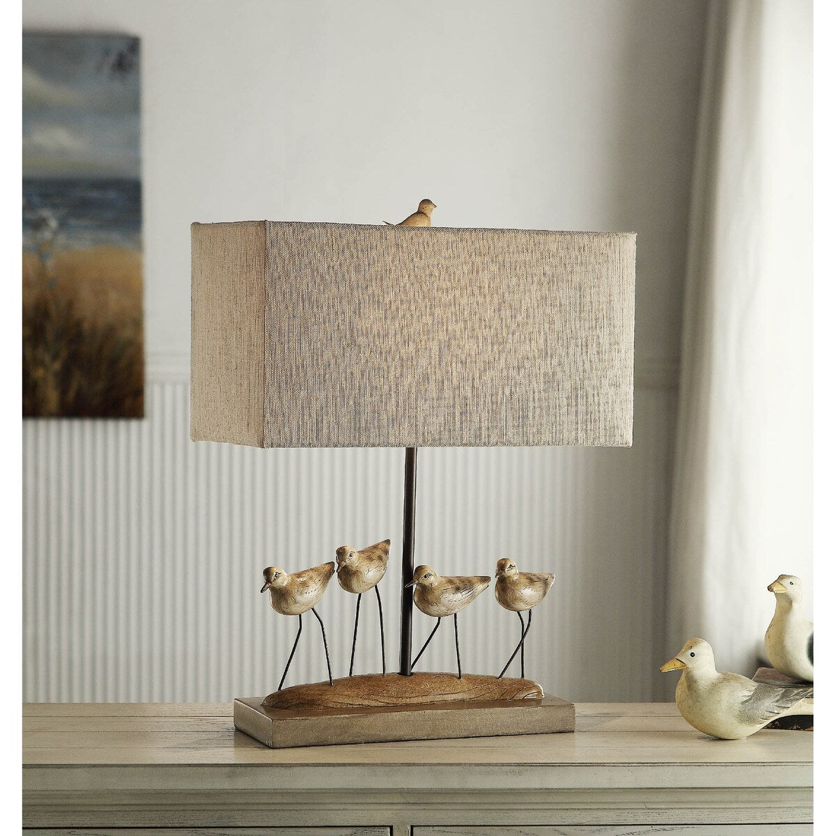 Shore Birds 23 Resin Table Lamp - Set of 2 - 23H x 17W x 8D