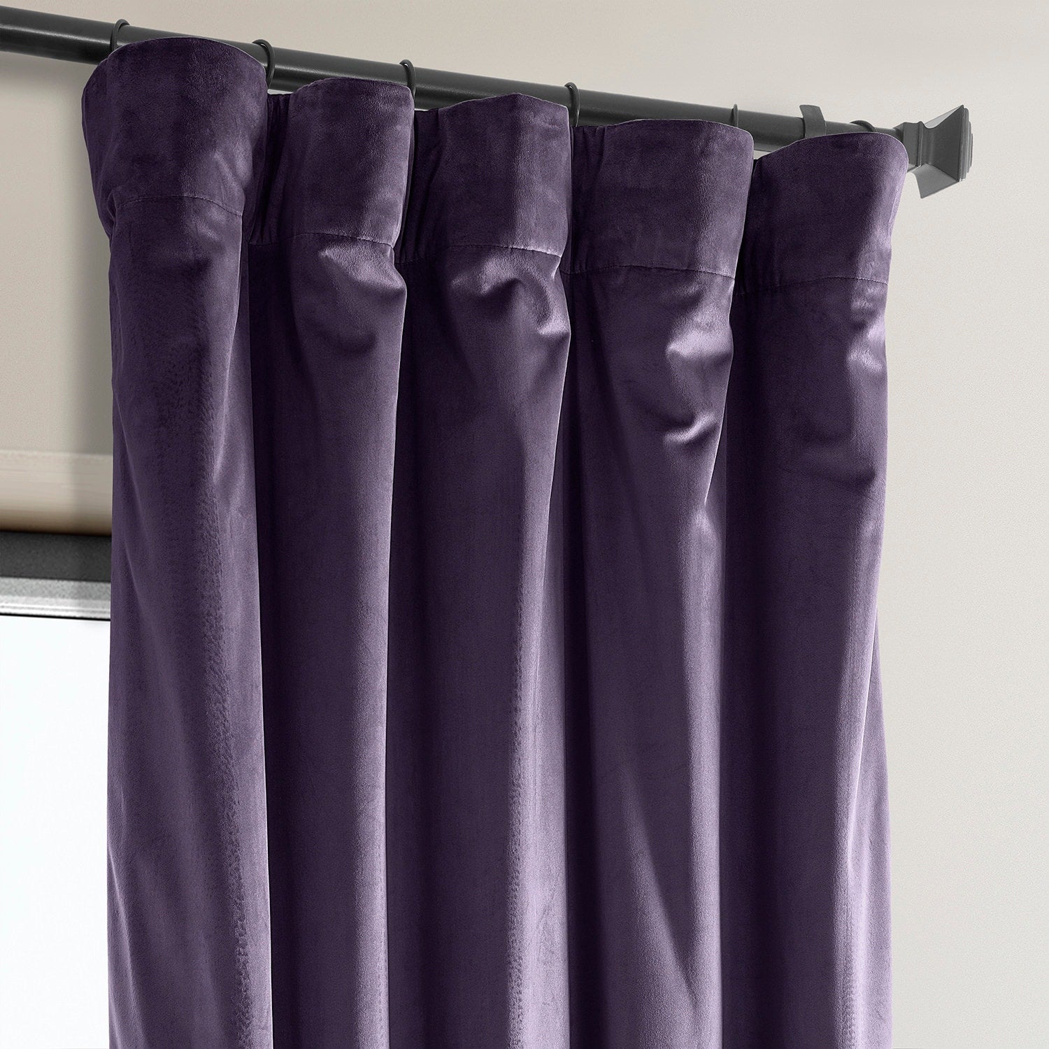 Exclusive Fabrics Heritage Plush Velvet Room Darkening Curtain (1 Panel) - Luxurious Single Drapery for Enhanced Room Darkening