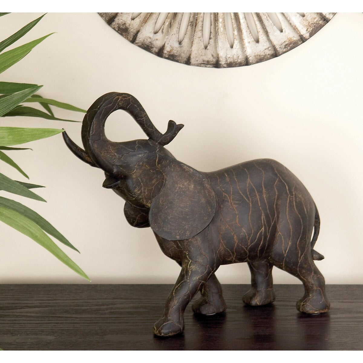 Polystone Elephant Decorative Sculpture - Gray - Roche River Decor